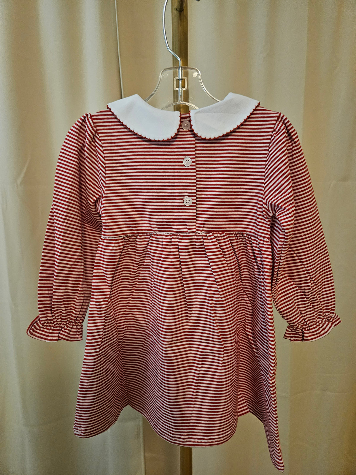 Bayou Blanks Red & White Striped Go Dawgs Dress | 12M, 2T, 4