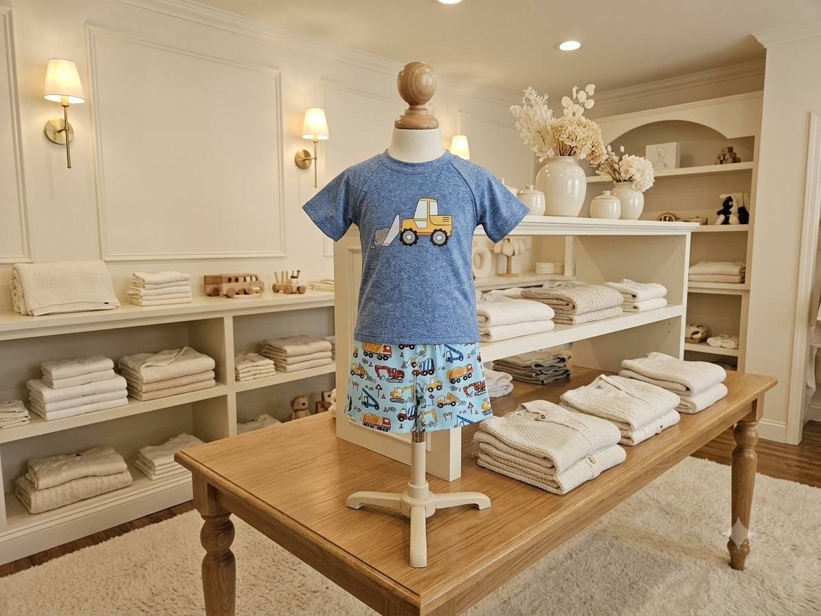 Millie Loves Lily Gray Bulldozer Tee & Heavy Equipment Shorts Set | Sizes 3 & 4