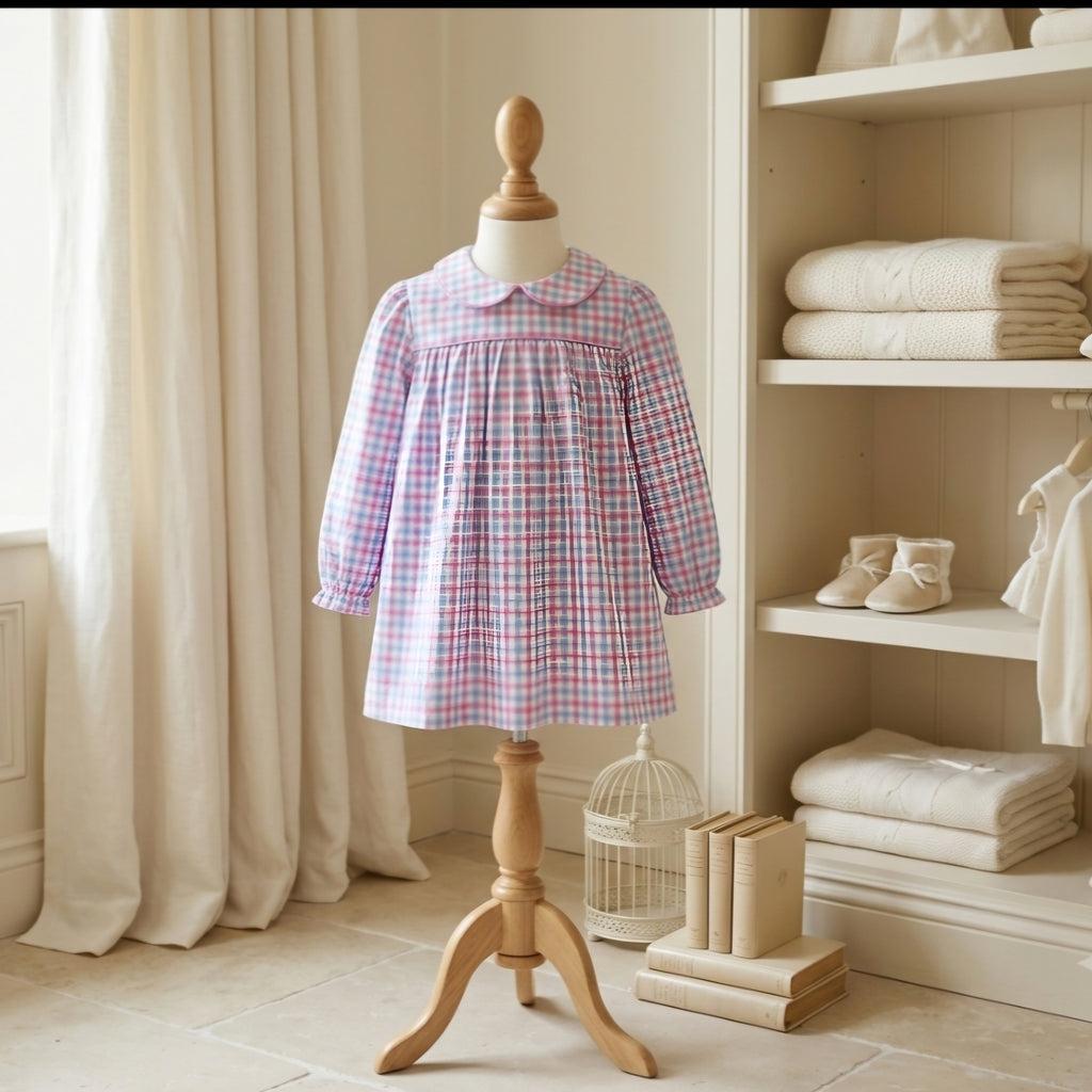 The Beaufort Bonnet Company Soft Brushed Flannel Plaid Dress | Size 7