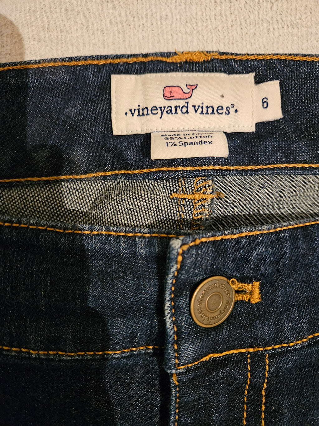 Vineyard Vines Women's Dark Blue Skinny Jeans Sz 6