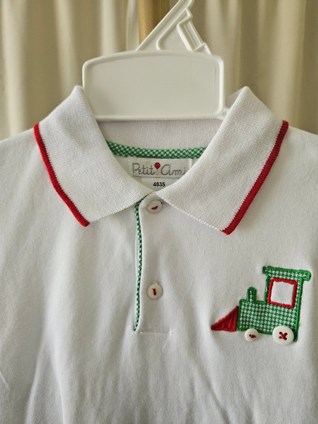 Petit Ami Christmas Train 2-Piece Outfit