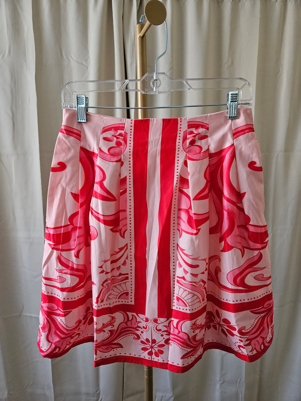 Rosa Clothing 2pc Boho Floral Puff Sleeved Button Top Skirt Set