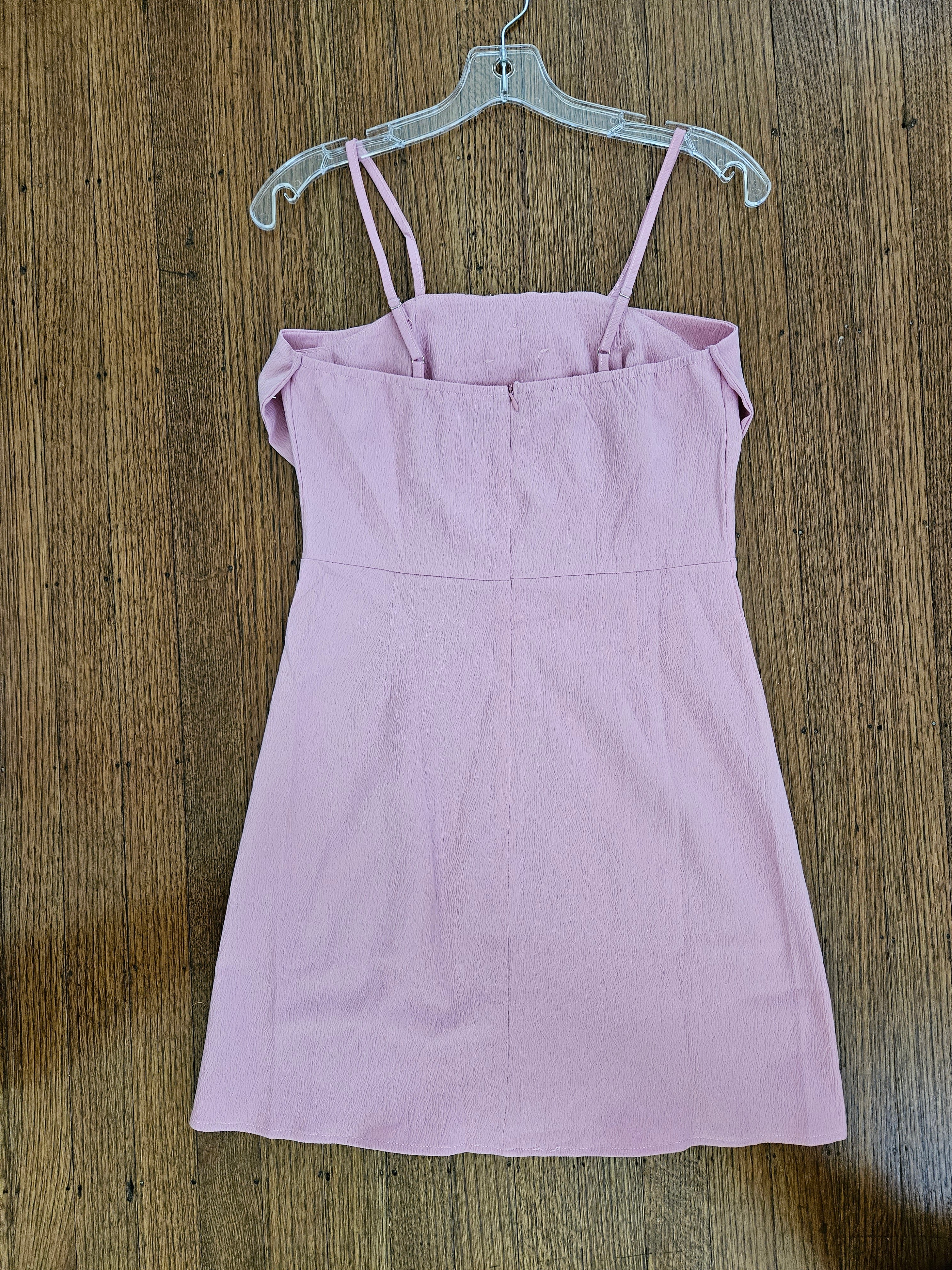 🎀 Unishe Pink Bowknot Sling Mini Dress – Statement Cute 🎀