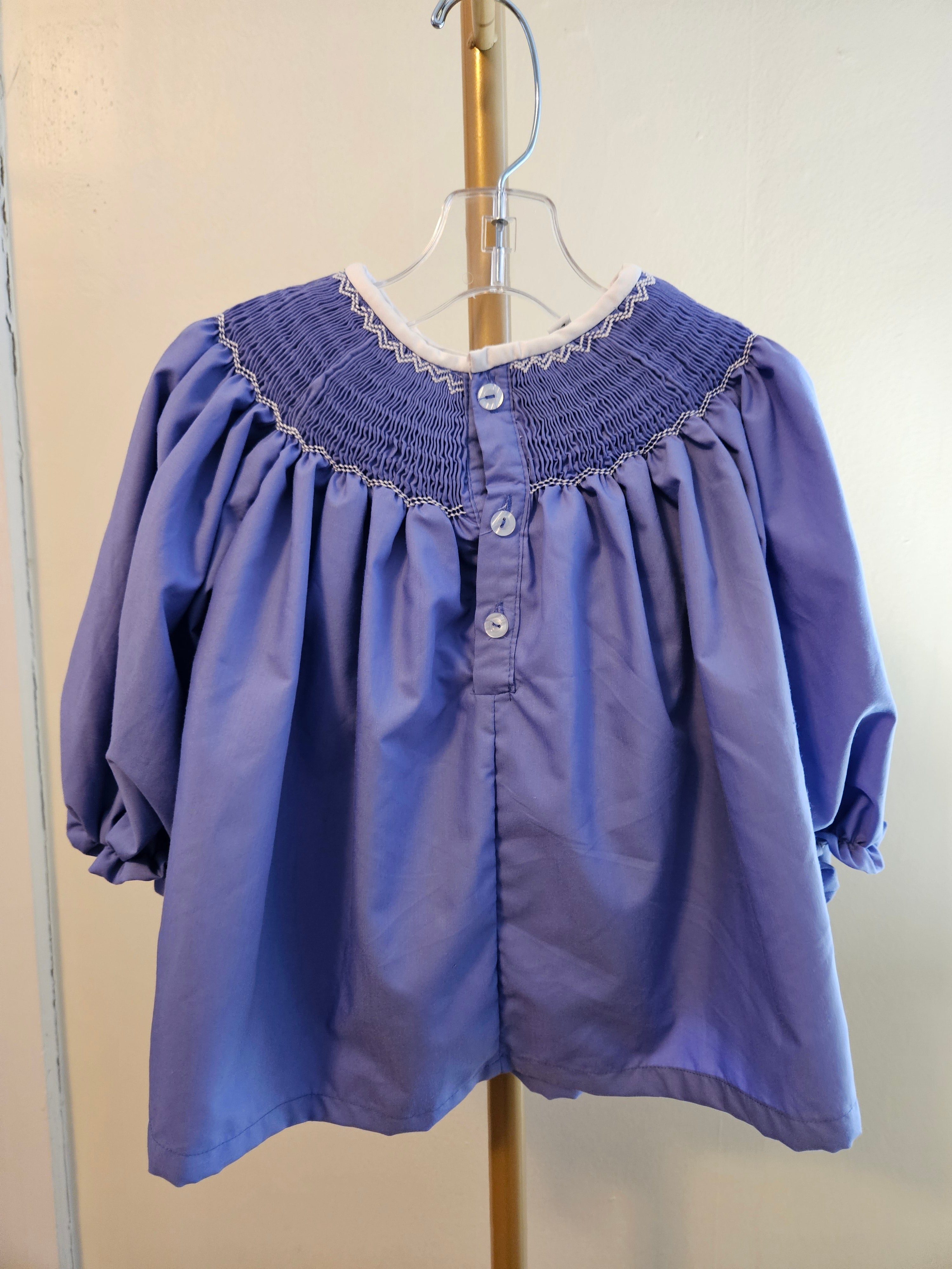 JW Jules Purple Snowflake Smocked Dress Sz 2T