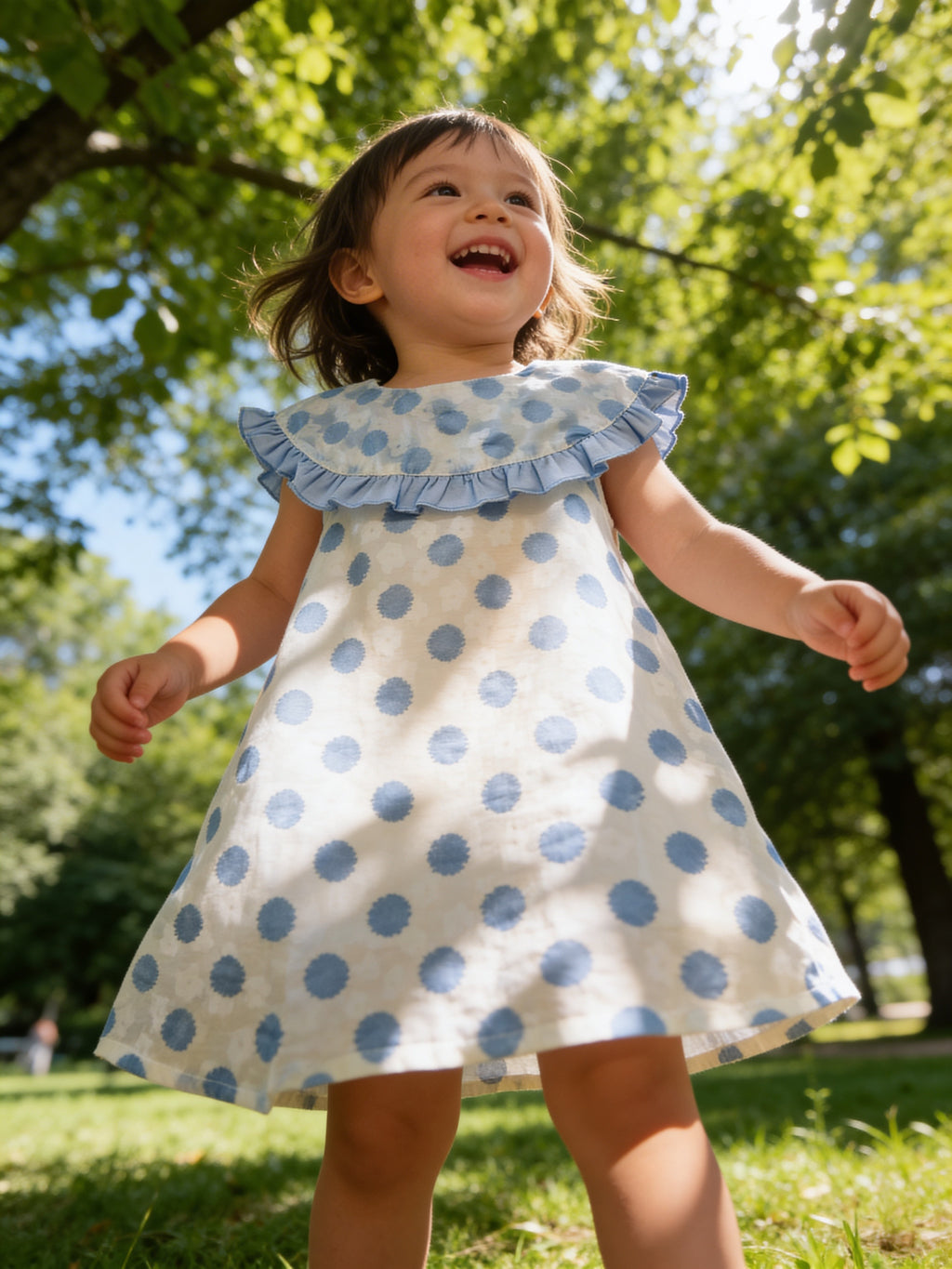 Doe a Dear Polka-Dot Overlay Dress