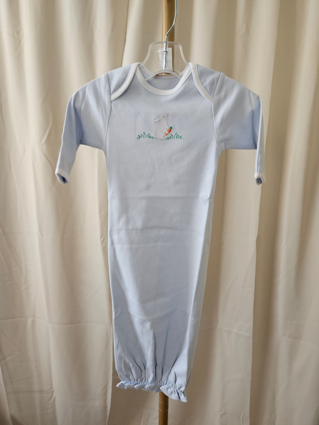 The Beaufort Bonnet Company Buckhead Blue Bunny Day Gown & Hat Set 0-3M