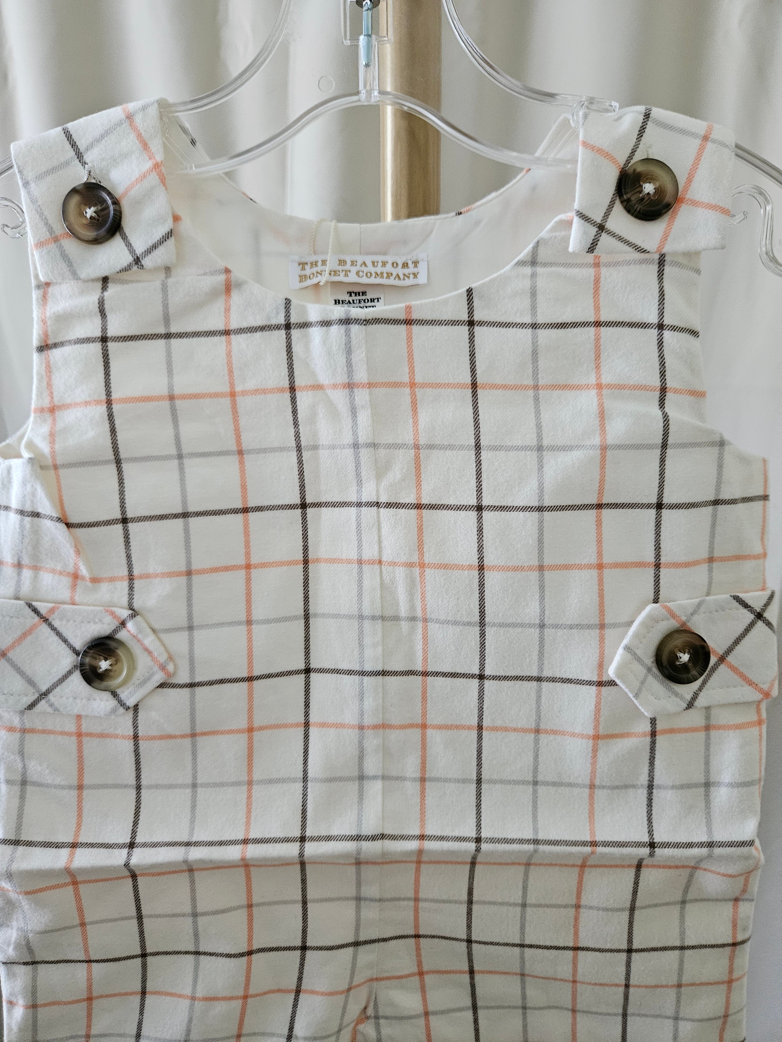 The Beaufort Bonnet Jack Keene Flannel Jon Jon Size 0-6M