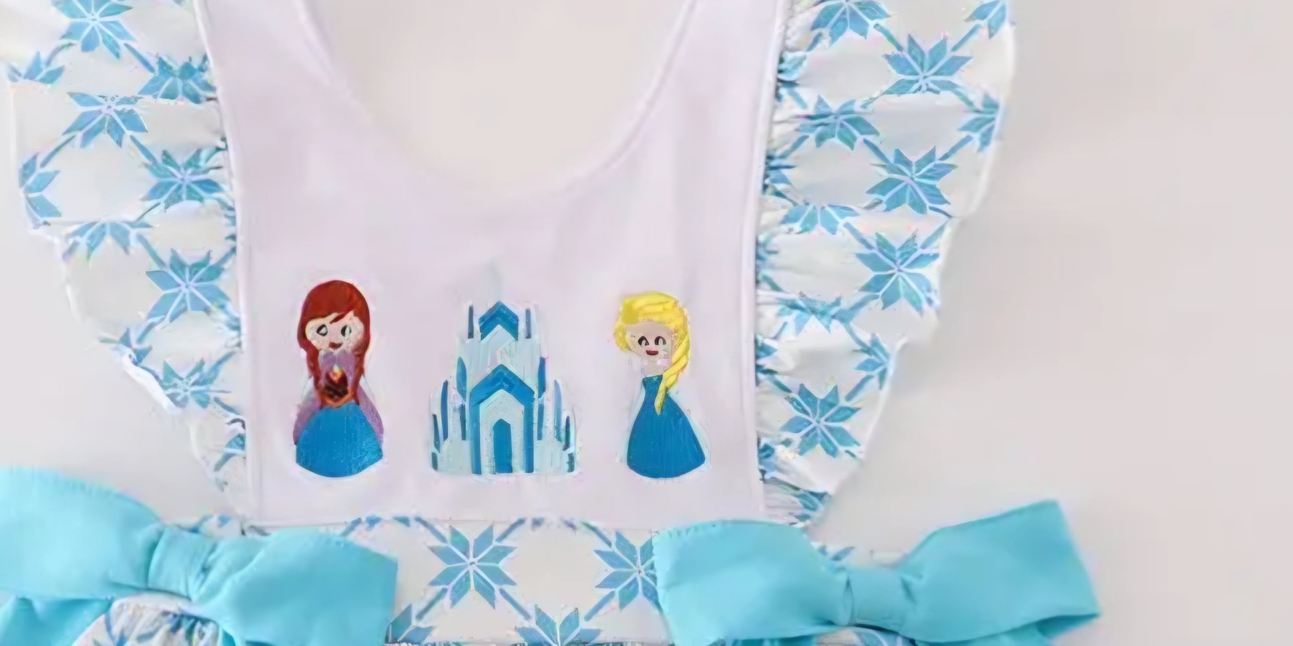 Abby & Evie Blue and White Frozen  Kids Matching Set Sz 12M