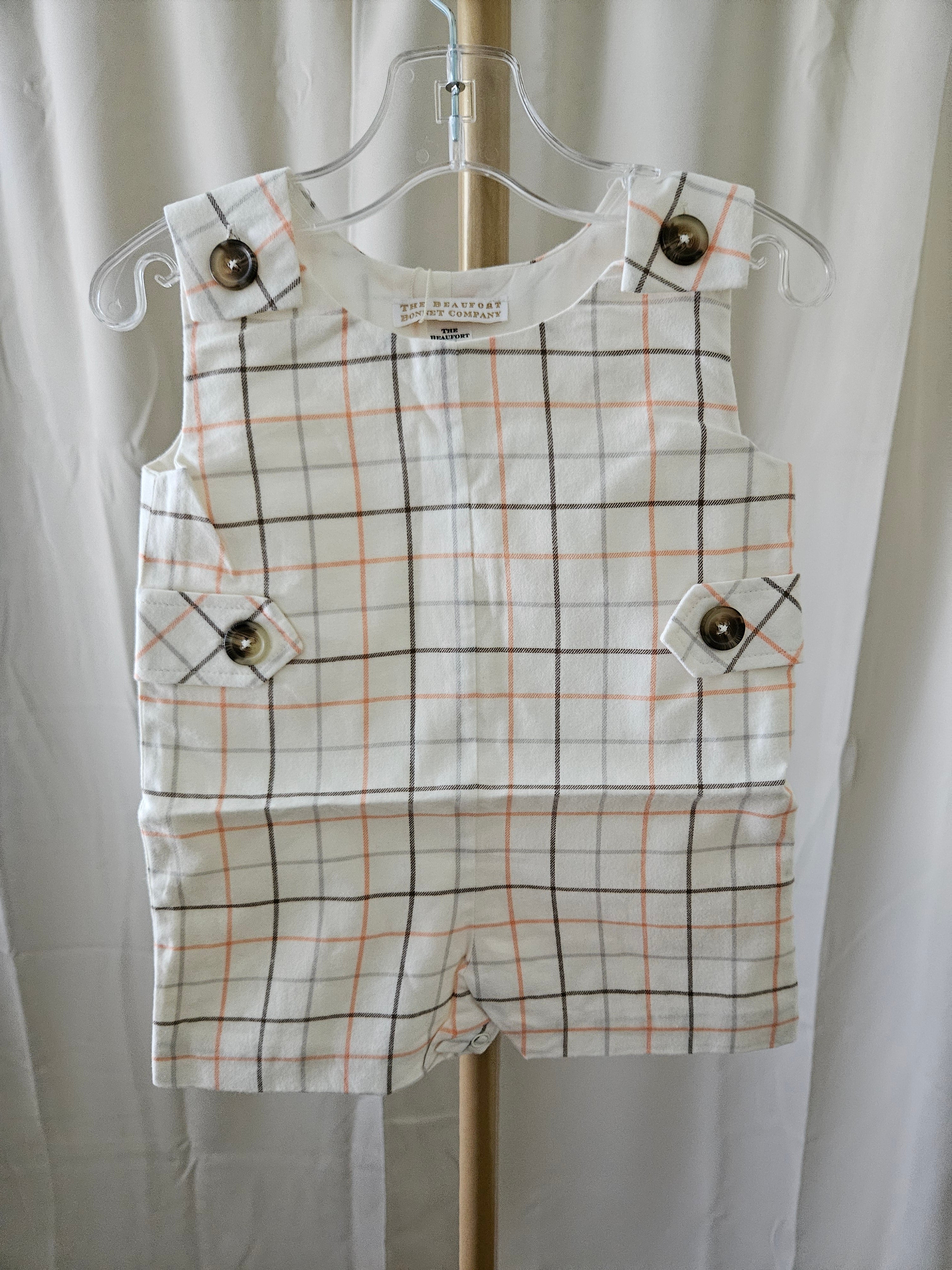 The Beaufort Bonnet Jack Keene Flannel Jon Jon Size 0-6M