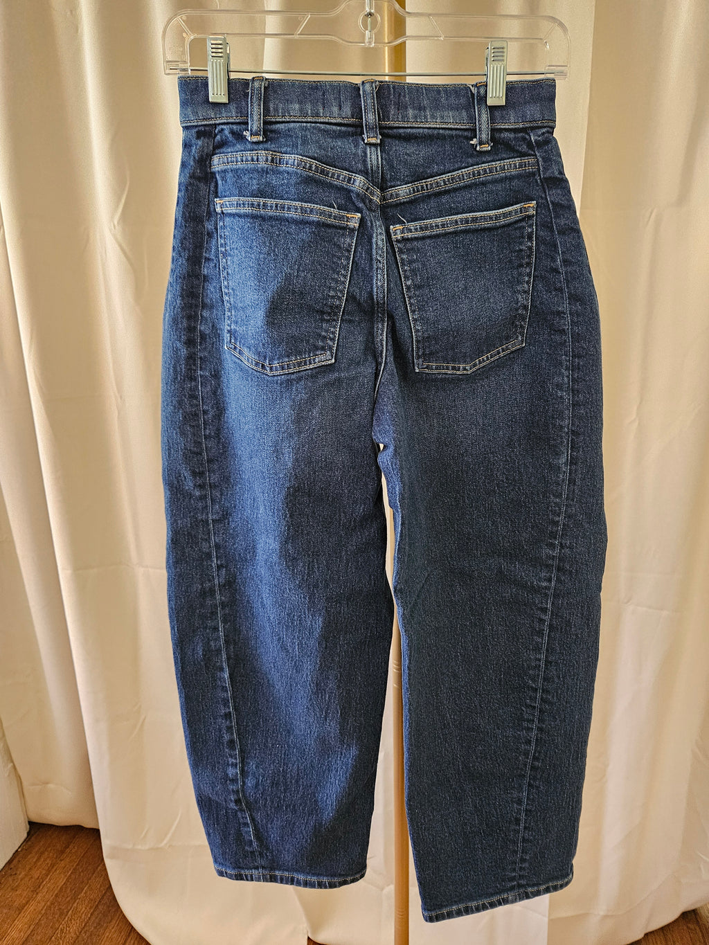 Spanx Dark Blue Wide Tapered Leg Jeans XS TP