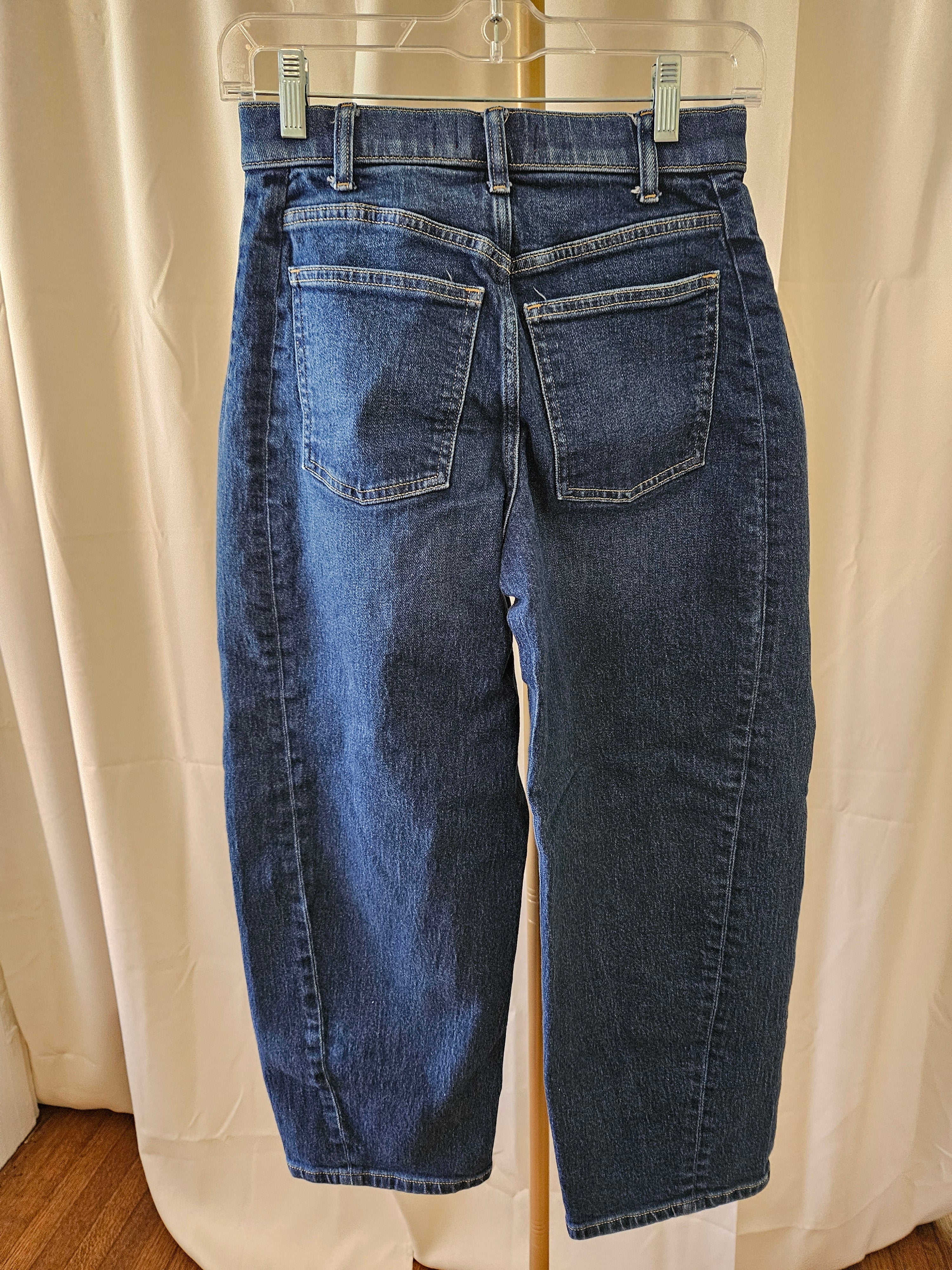 Spanx Dark Blue Wide Tapered Leg Jeans XS TP