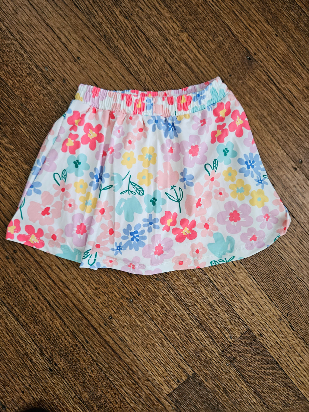 Millie Loves Lily Peach Flutter Sleeve Top & Floral Skort Set | Sizes 4, 6, 8