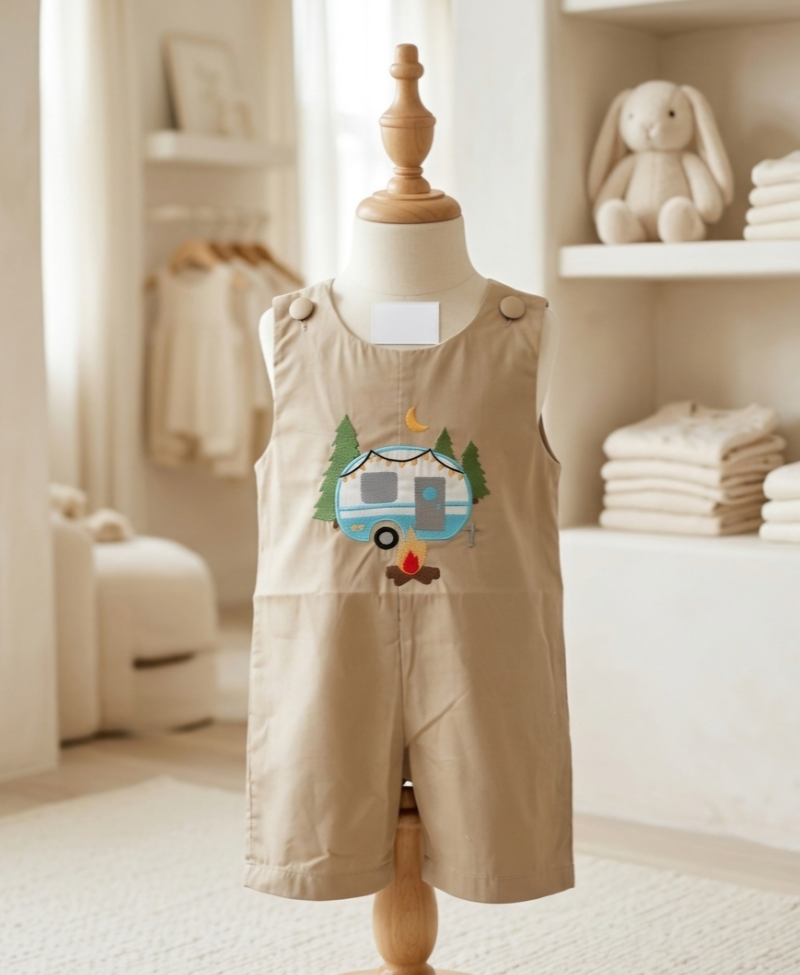 Lil Cactus Tan Jon Jon Camper Appliqué Outfit