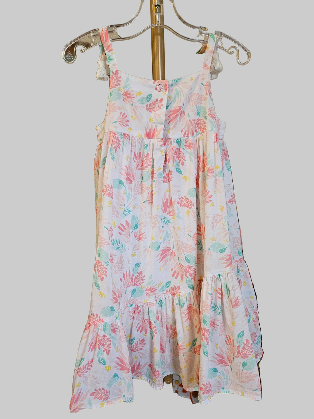 Shabby Chic Pink and White Floral Kids Dress Sz 3T