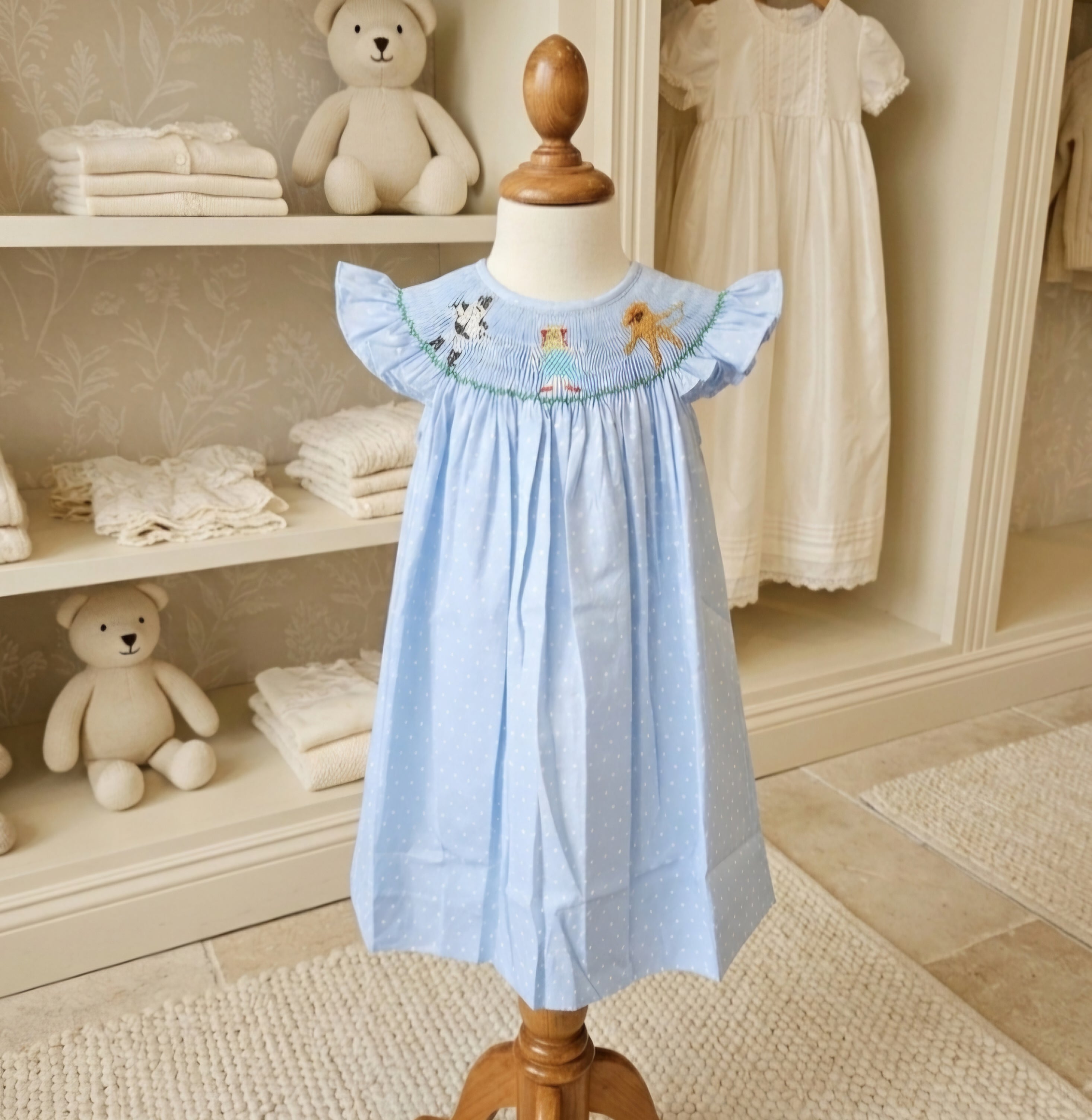 Mom & Me Wizard of Oz Smocked Bishop Dress | Sz  6M & 12M