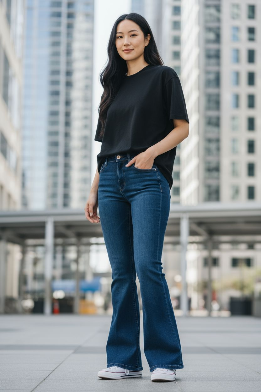 Free People Flat Front Flare Leg Pull On Jeans Size W29