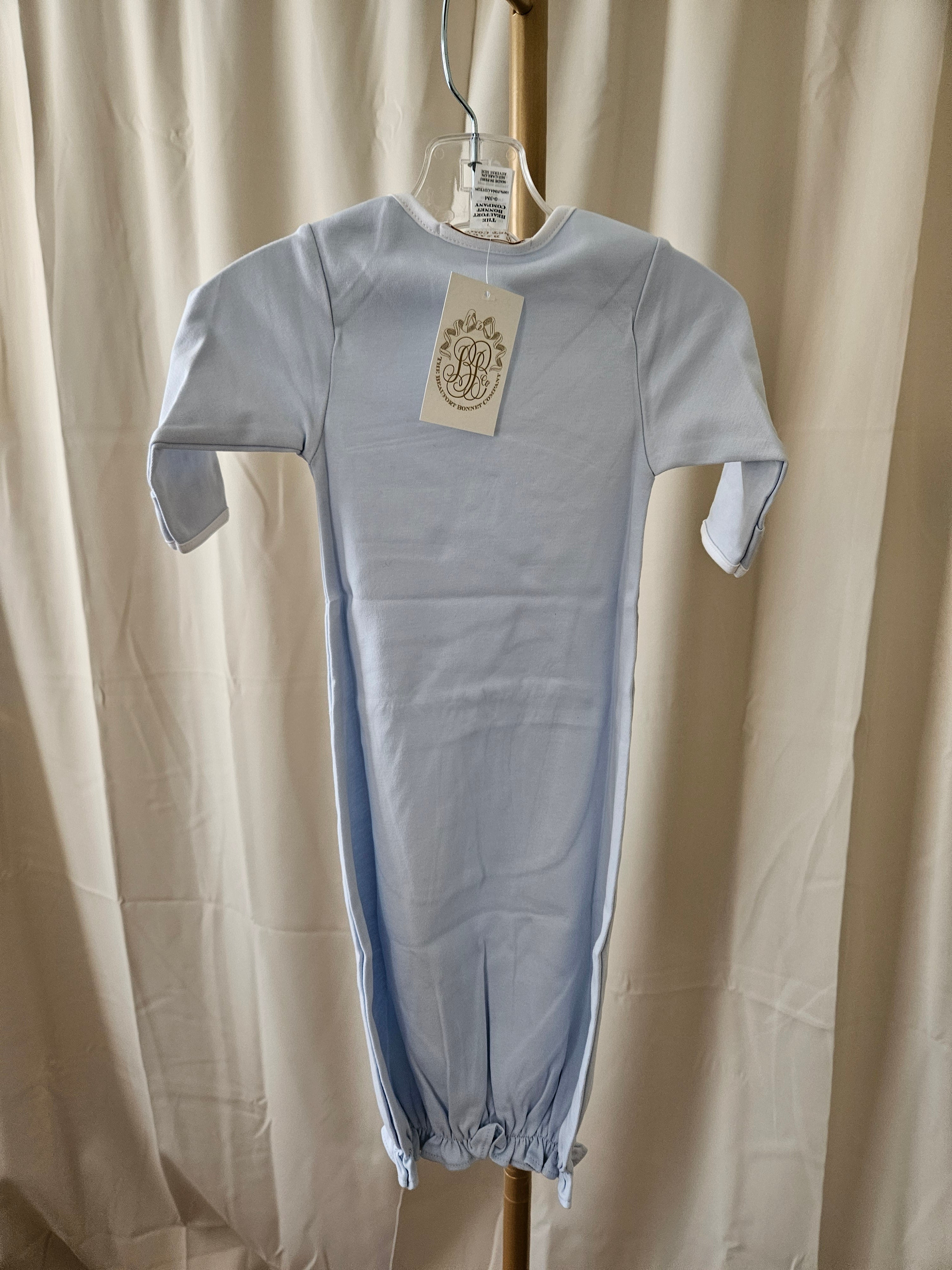 The Beaufort Bonnet Company Buckhead Blue Bunny Day Gown & Hat Set 0-3M