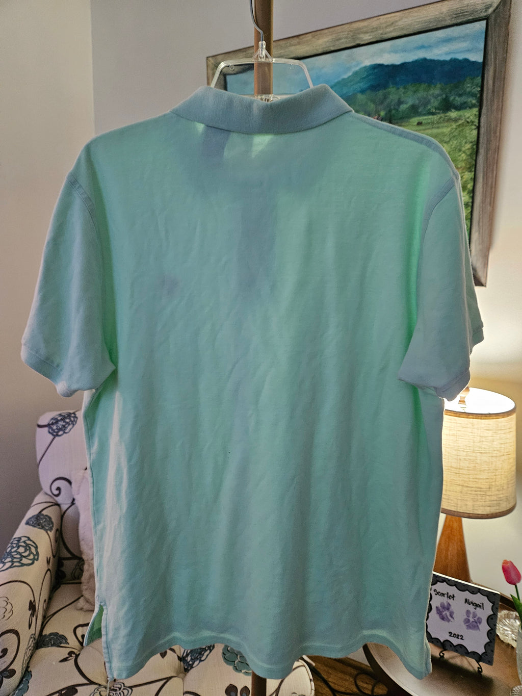 Simply Southern Light Green Polo Shirt Sz Lg