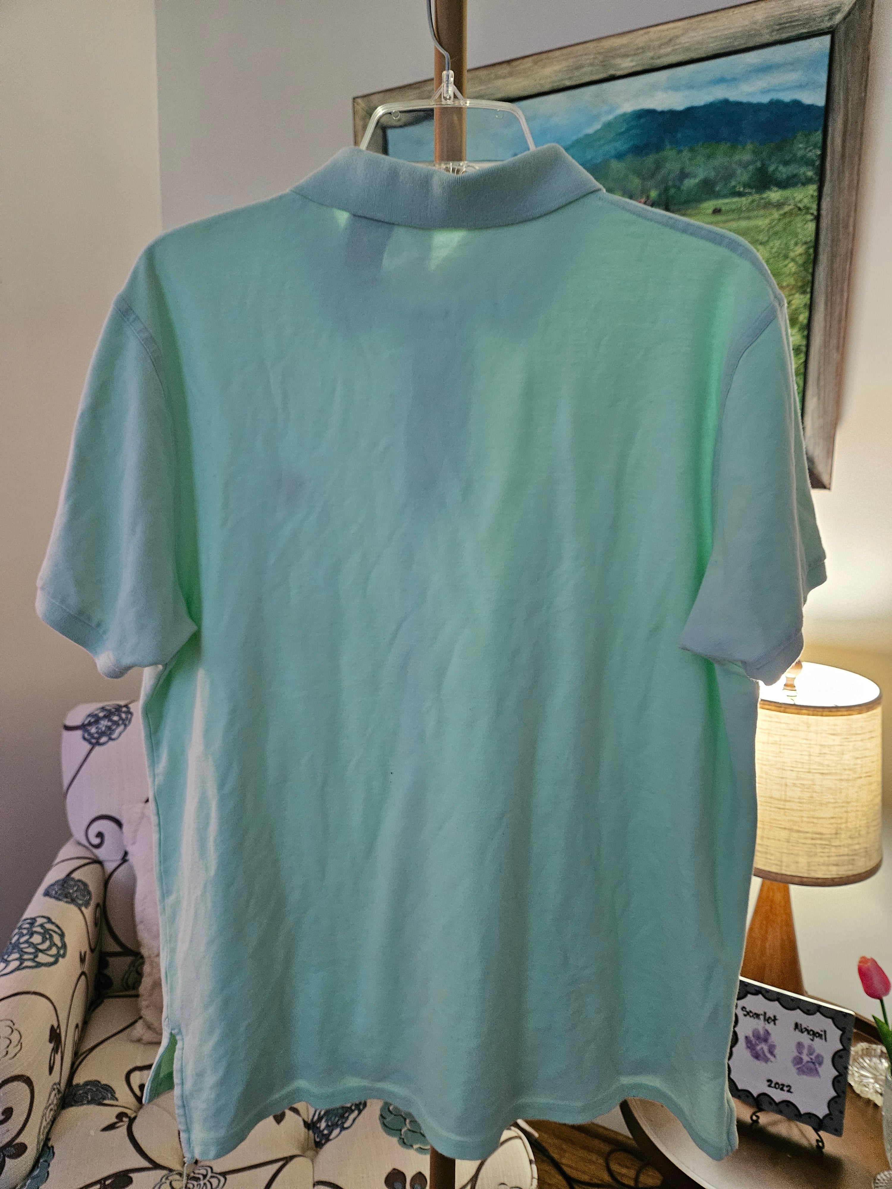 Simply Southern Light Green Polo Shirt Sz Lg