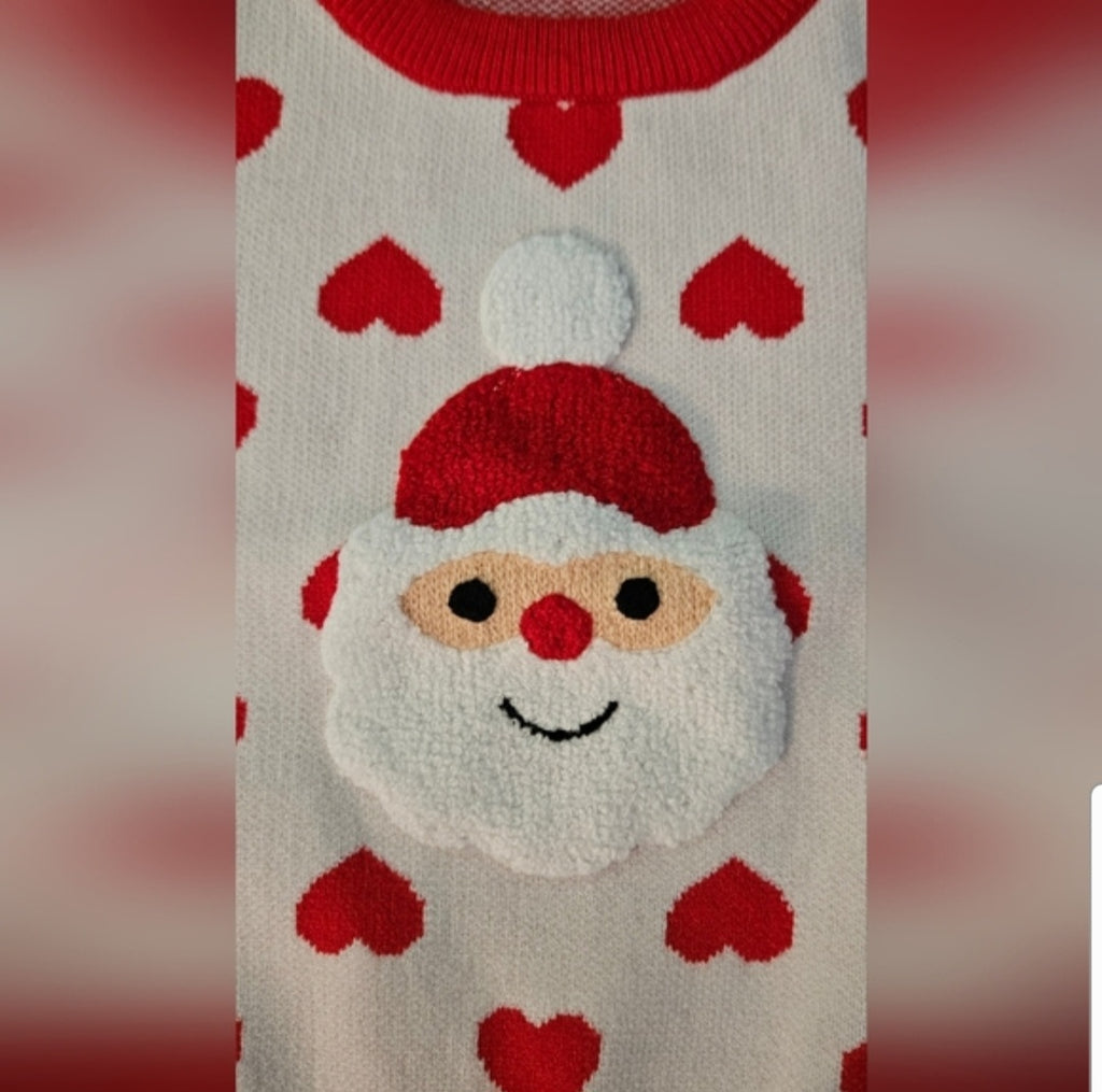 Santa Heart Applique Sweater Size 18-24 Months