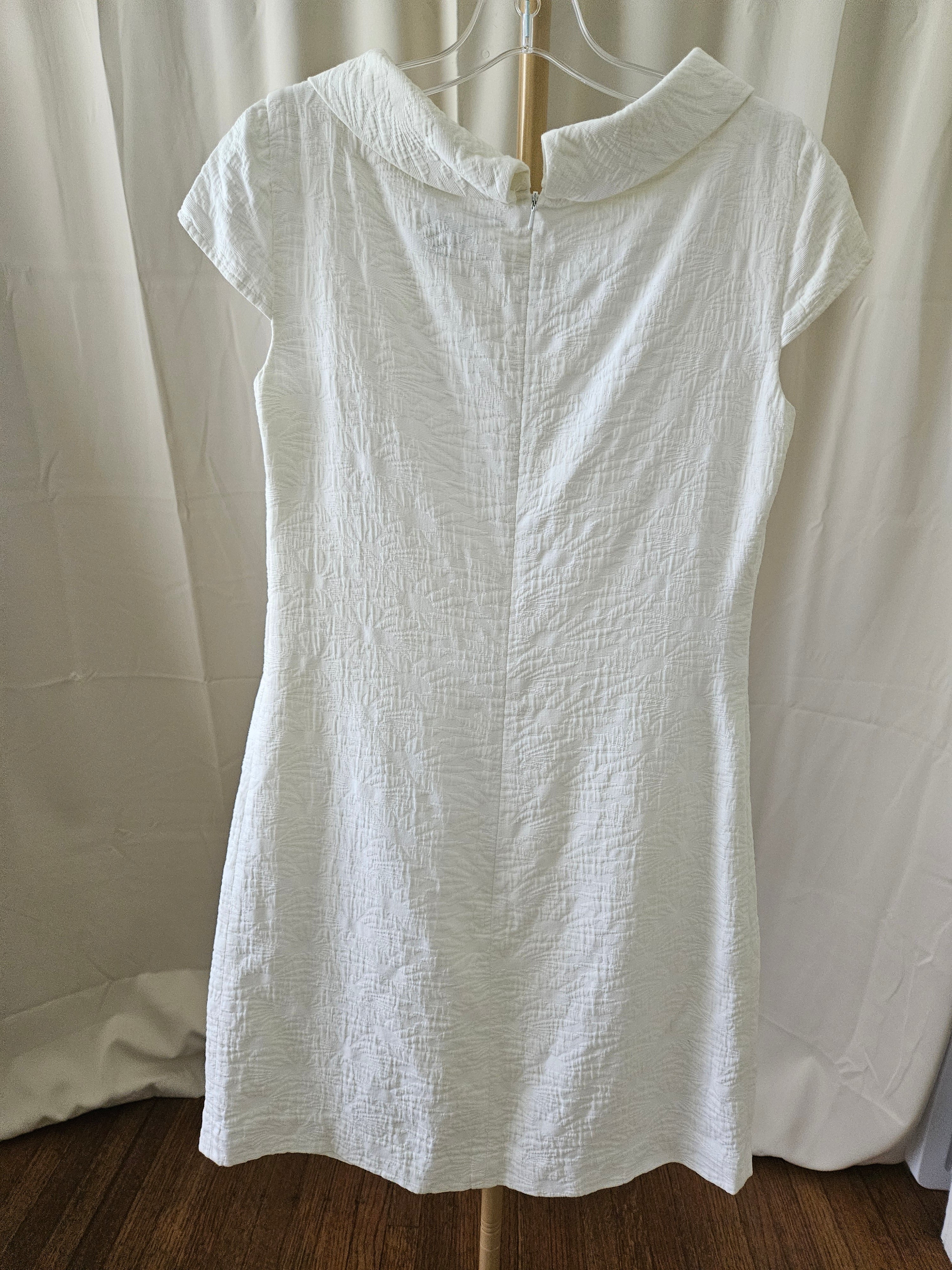 Etcetera Off White Brocade Dress Size 4