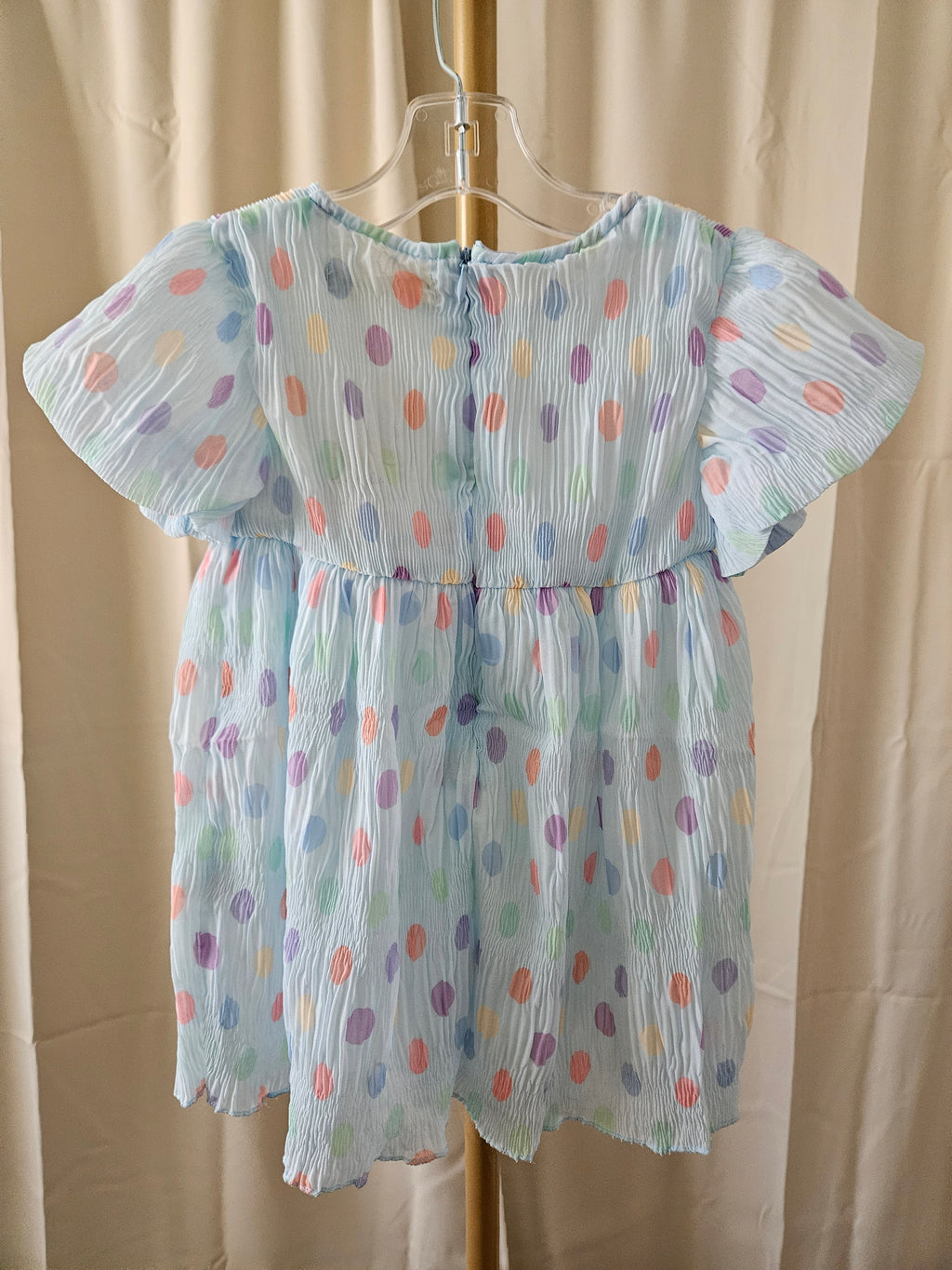 Doe a Dear Pastel Polka Dot Chiffon Dress