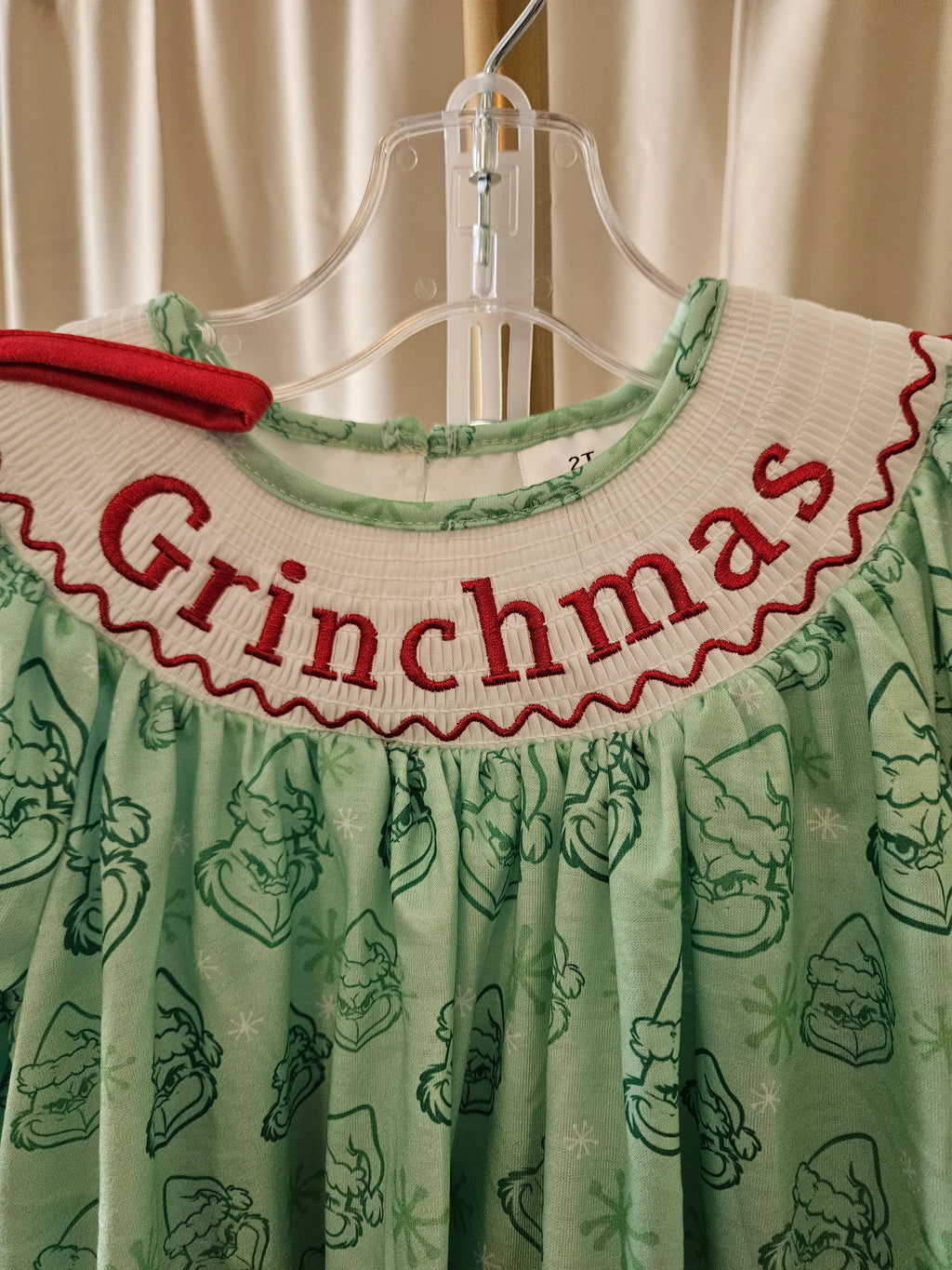Custom Grinchmas Two-Piece Outfit Size 2T