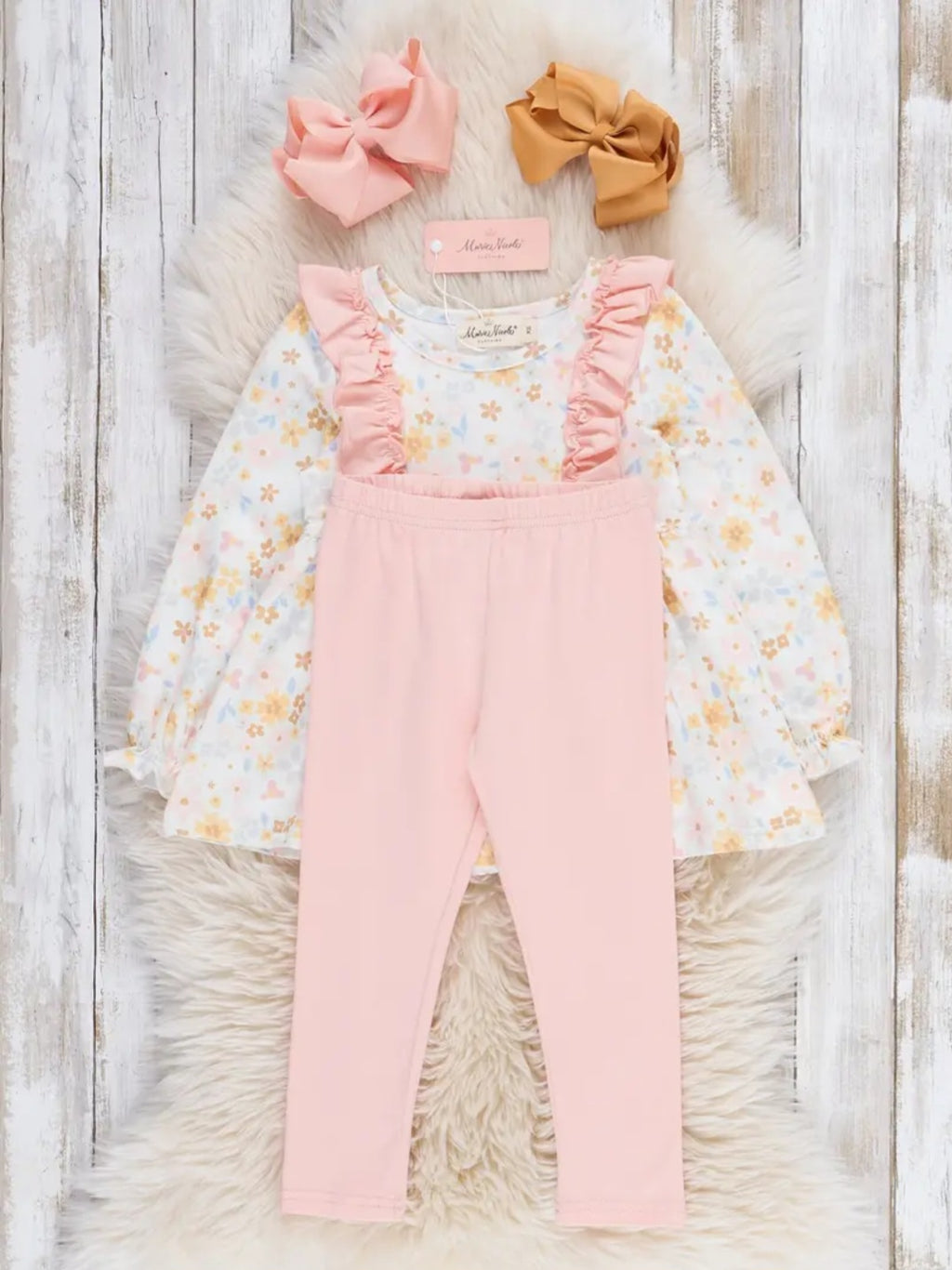 Marie Nicole Blossom Bow 2pc Outfit Sz 18-24M