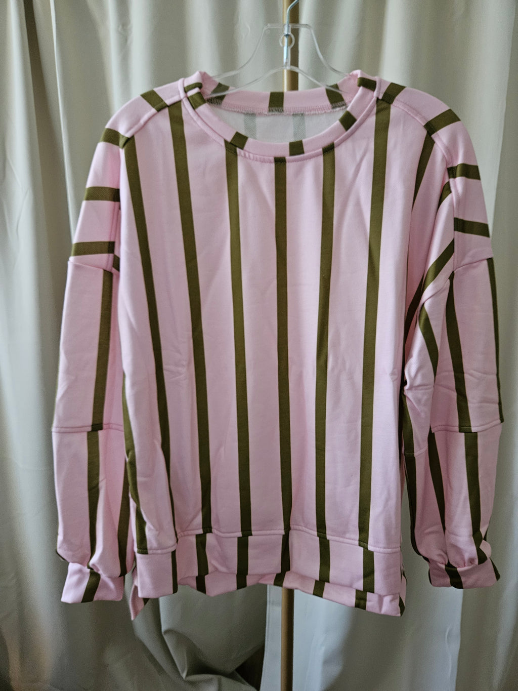 Little Daisy Green & Pink Dropped Shoulder Sweatshirt