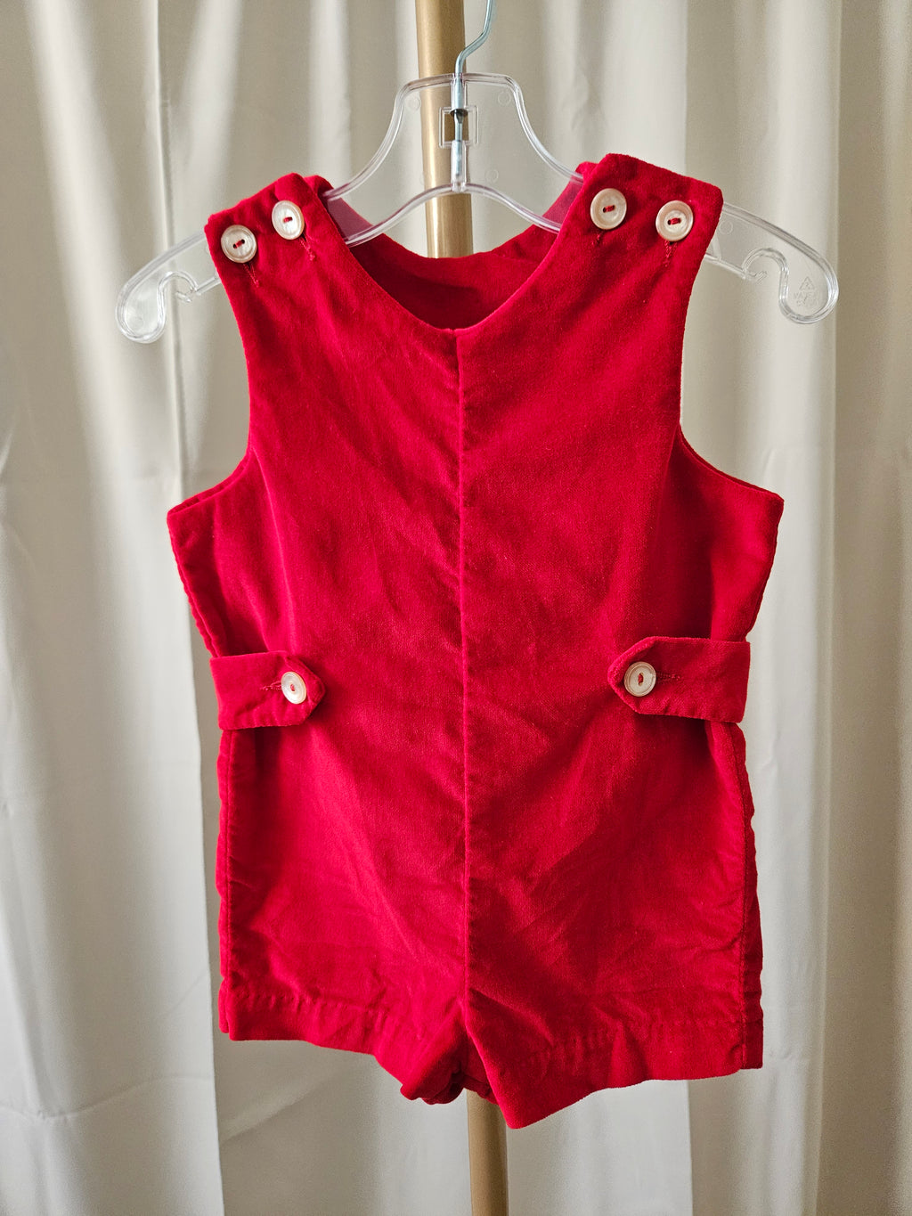 Imp Originals Red Velvet Heirloom Jon Jon Vintage Collector's Piece Size 12M (Large)