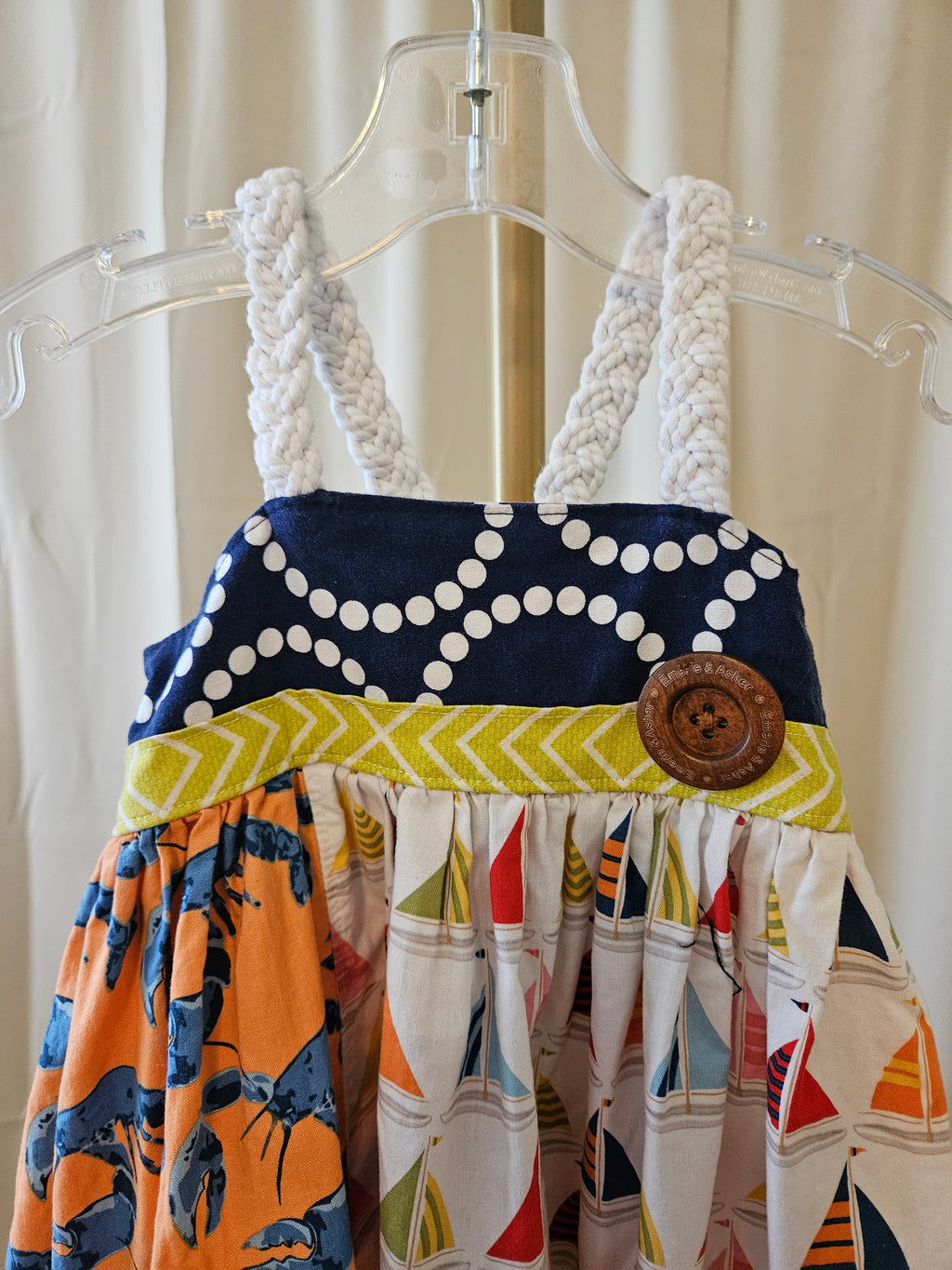 Brownie Goose Showcase Emerie & Asher Nautical Sailboat Lobster Sundress 4T