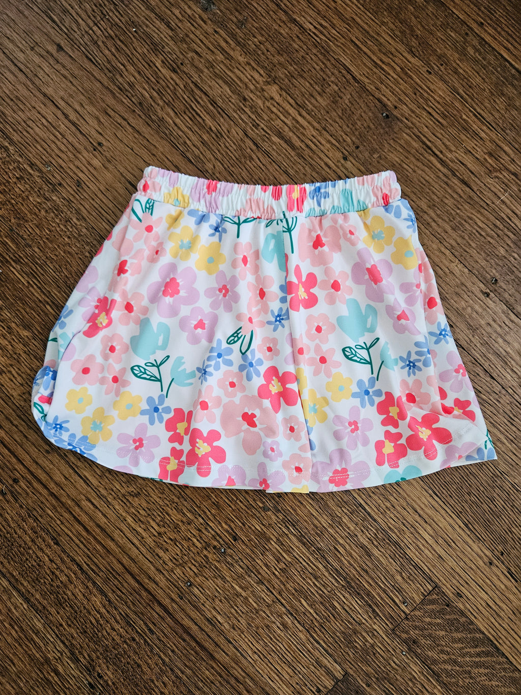 Millie Loves Lily Peach Flutter Sleeve Top & Floral Skort Set | Sizes 4, 6, 8