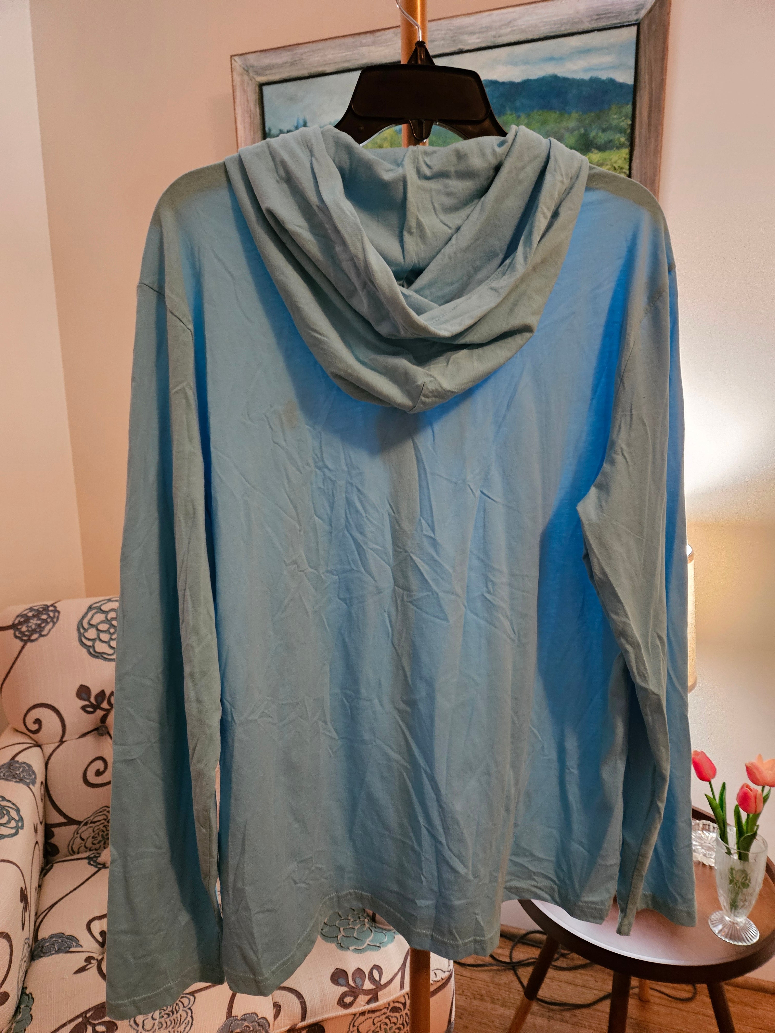 Polo by Ralph Lauren Light Blue Tshirt Hoodie Sz Lg