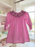 Marie Nicile Pink Gingham Beloved Birthday  Smocked  Dress Sz 2T