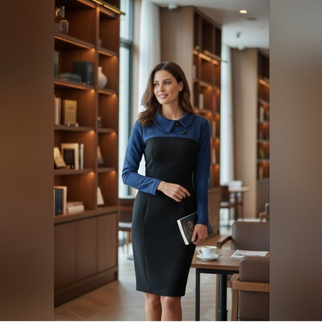 Homeyee Long Sleeve Business Casual Dress. Bodycon style. Size4