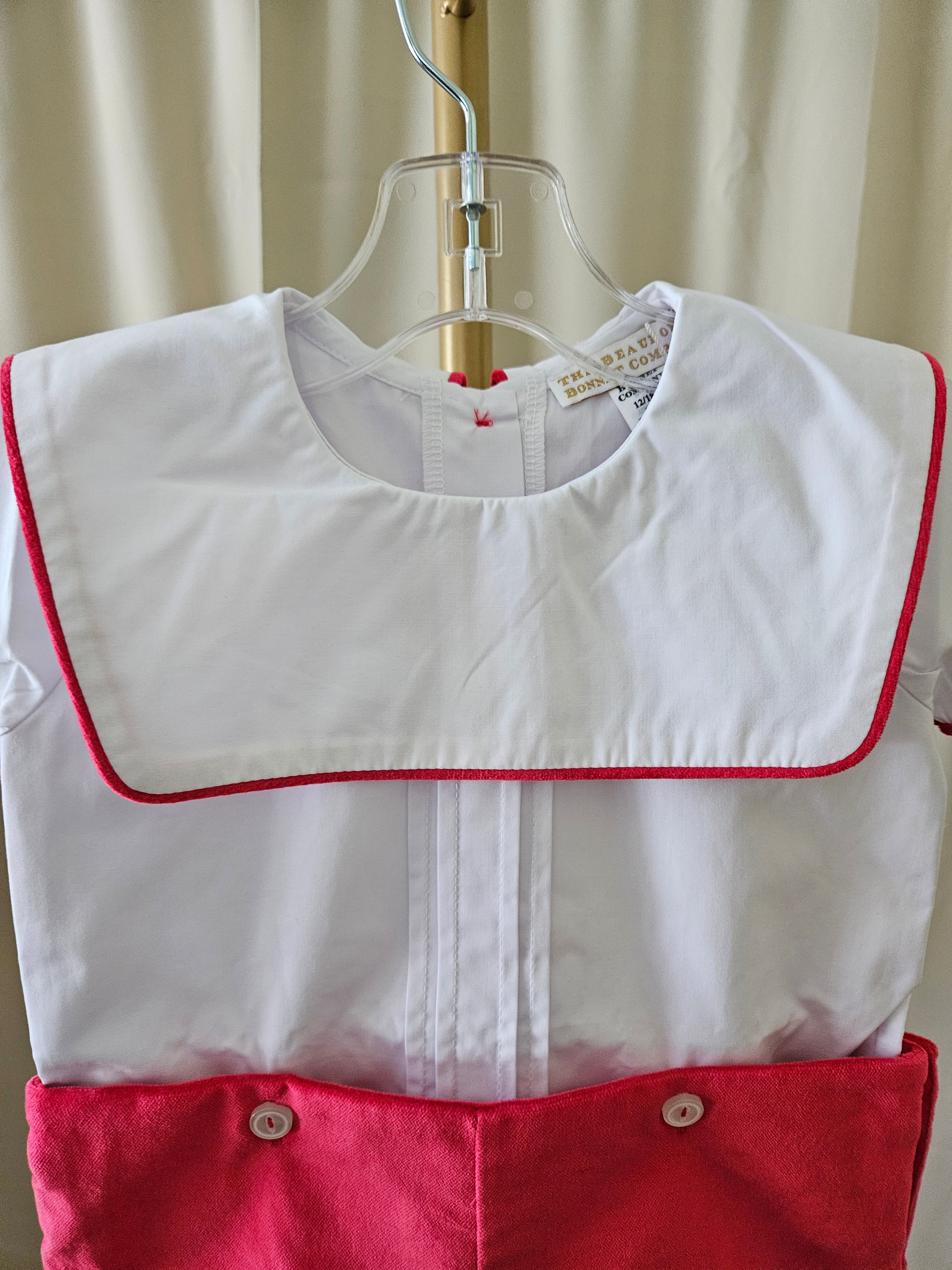 The Beaufort Bonnet Company Beauregard Velveteen Button-On Jon Jon Set