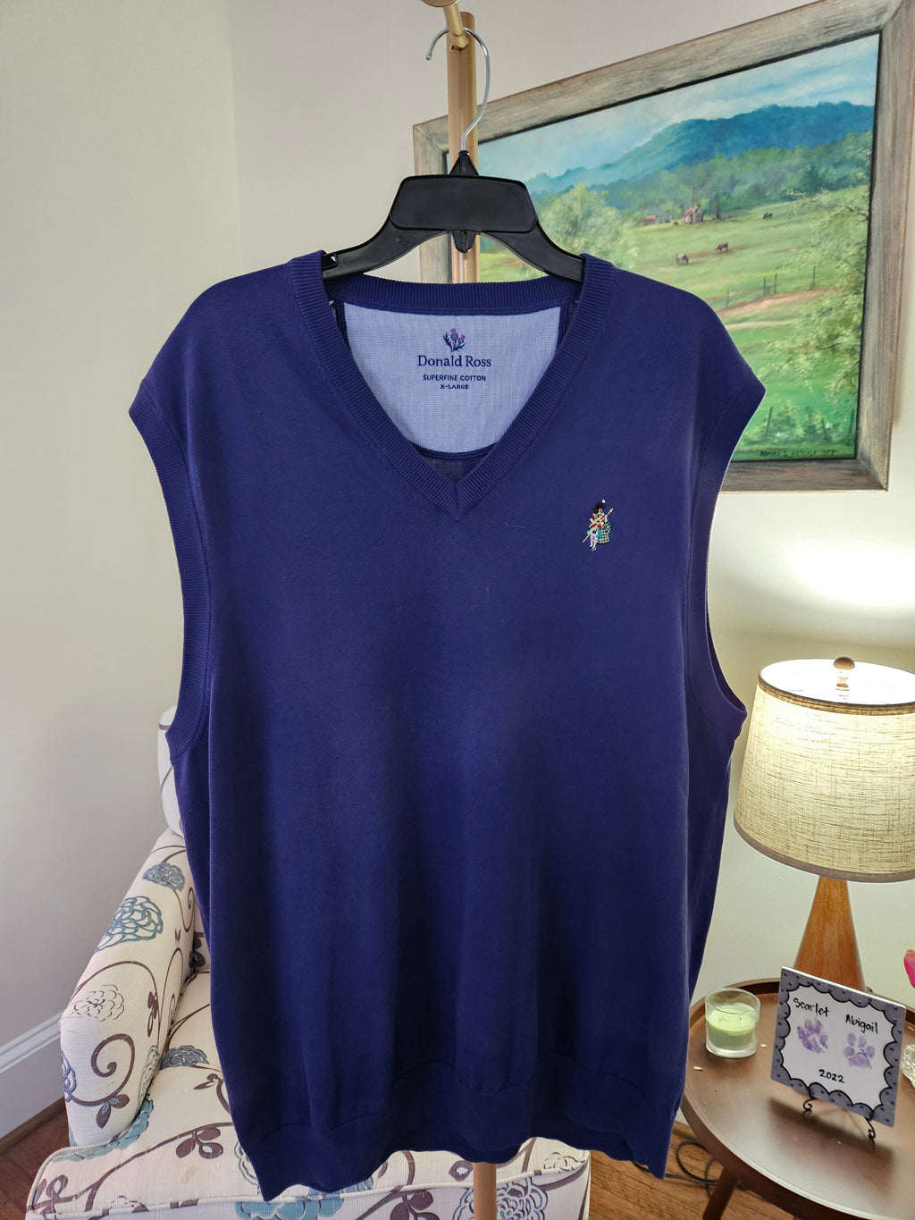 Donald Ross Men's Blue Sweater Vest Sz XL