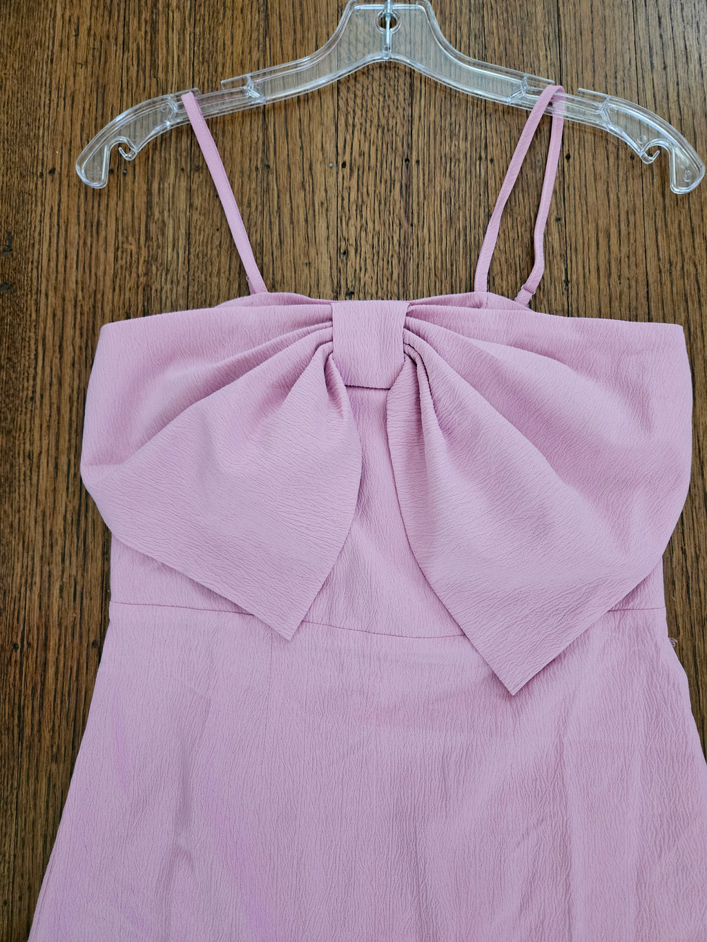 🎀 Unishe Pink Bowknot Sling Mini Dress – Statement Cute 🎀