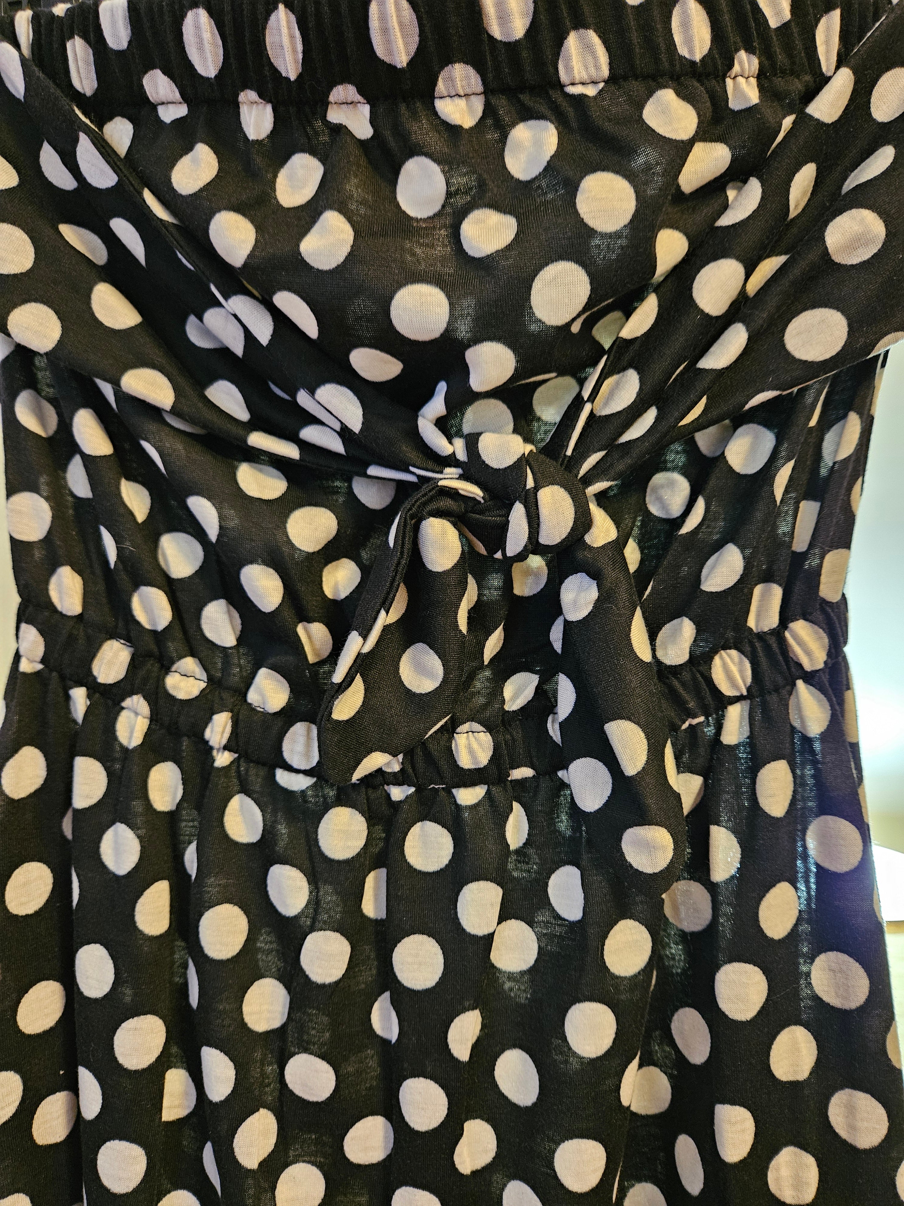 Xhilaration Strapless Black and White Polk A Dot Asymmetrical Dress Sz XS