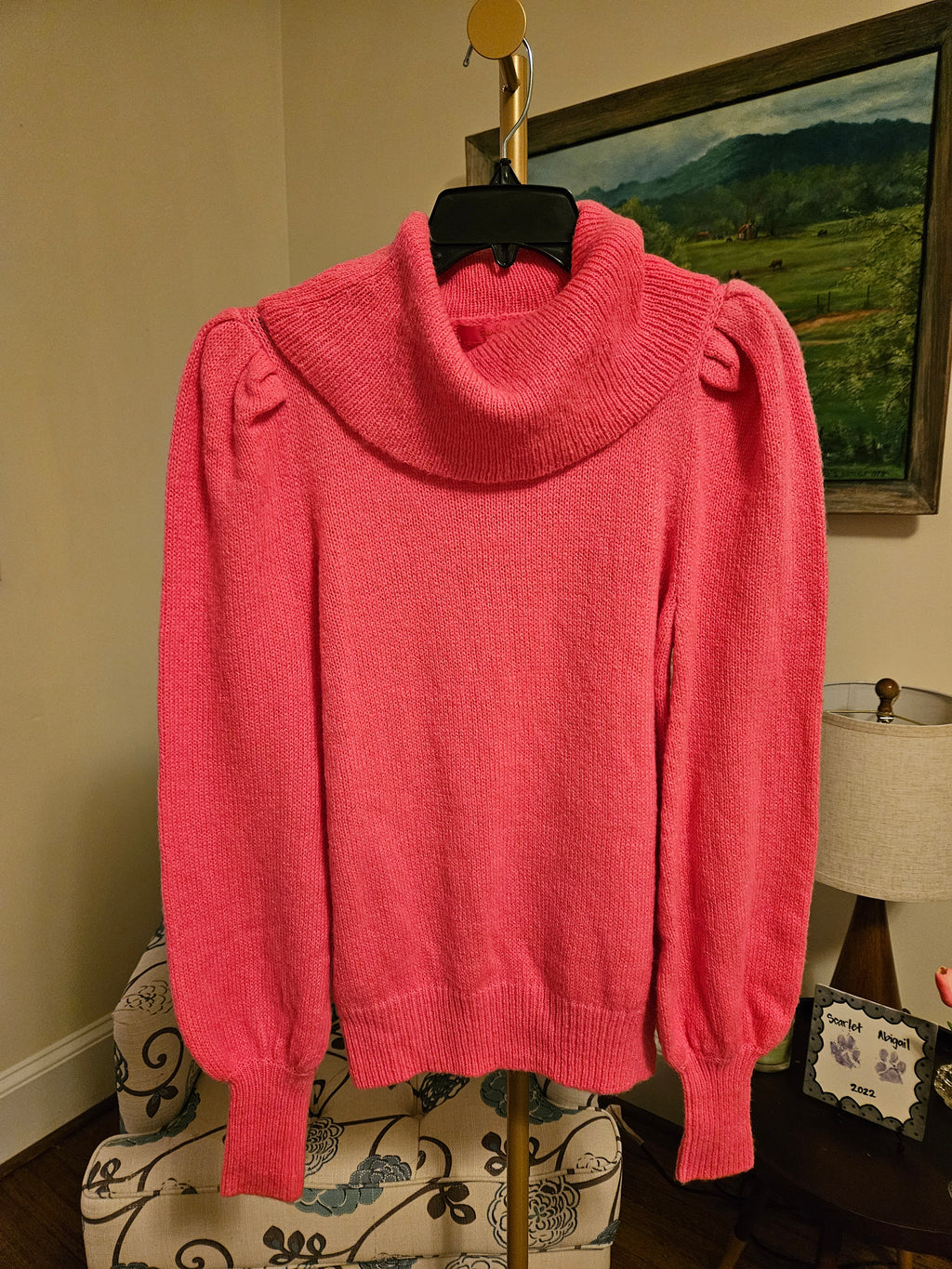 Lilly Pulitzer Pink Cowl Neck Sweater Sz Xs
