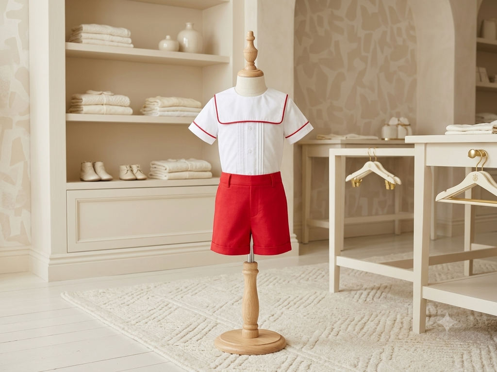 The Beaufort Bonnet Company Red Velvet Shorts Set | Size 2T