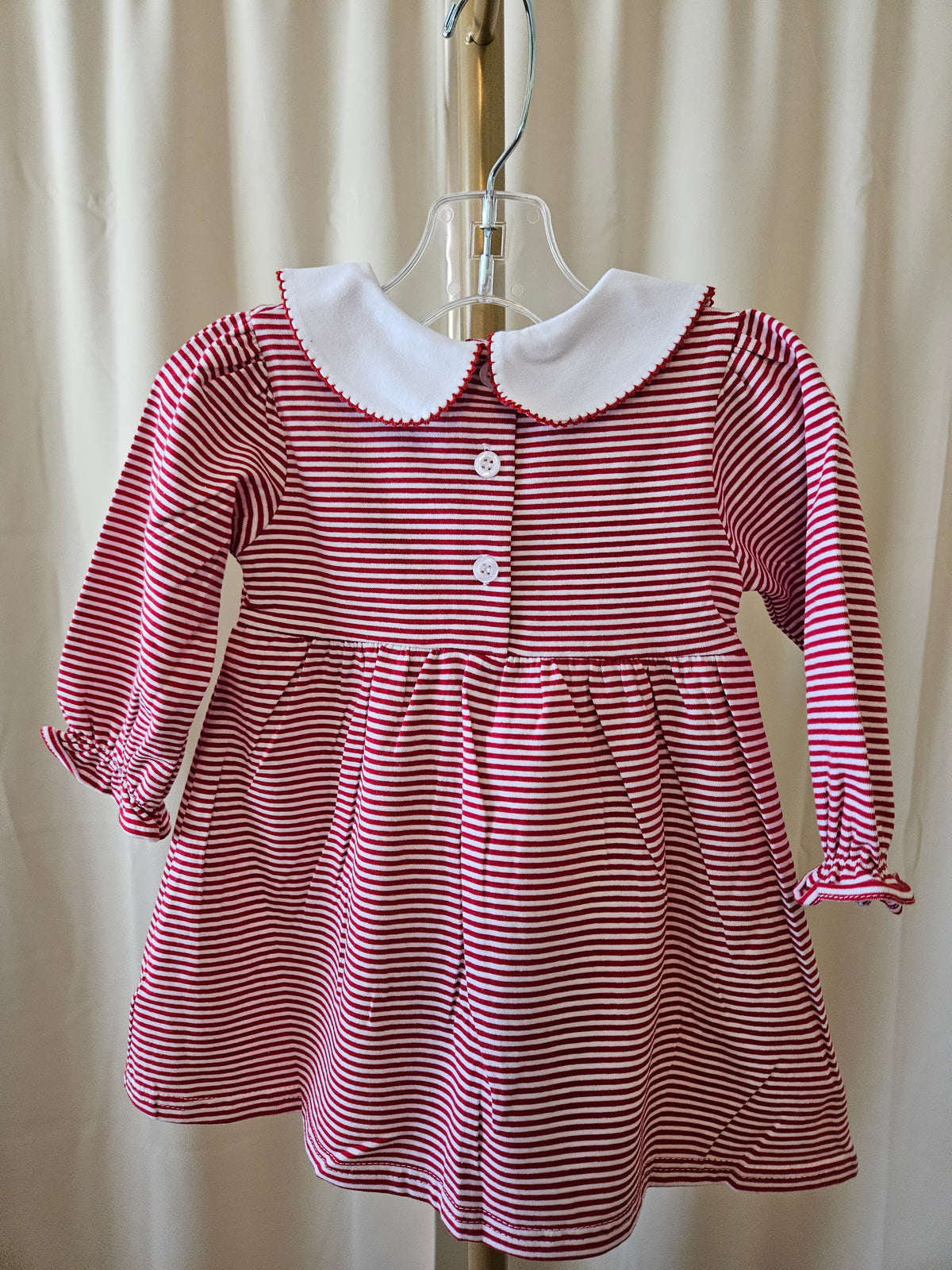 Bayou Blanks 12 Months Red White Striped Holly Dress NWT