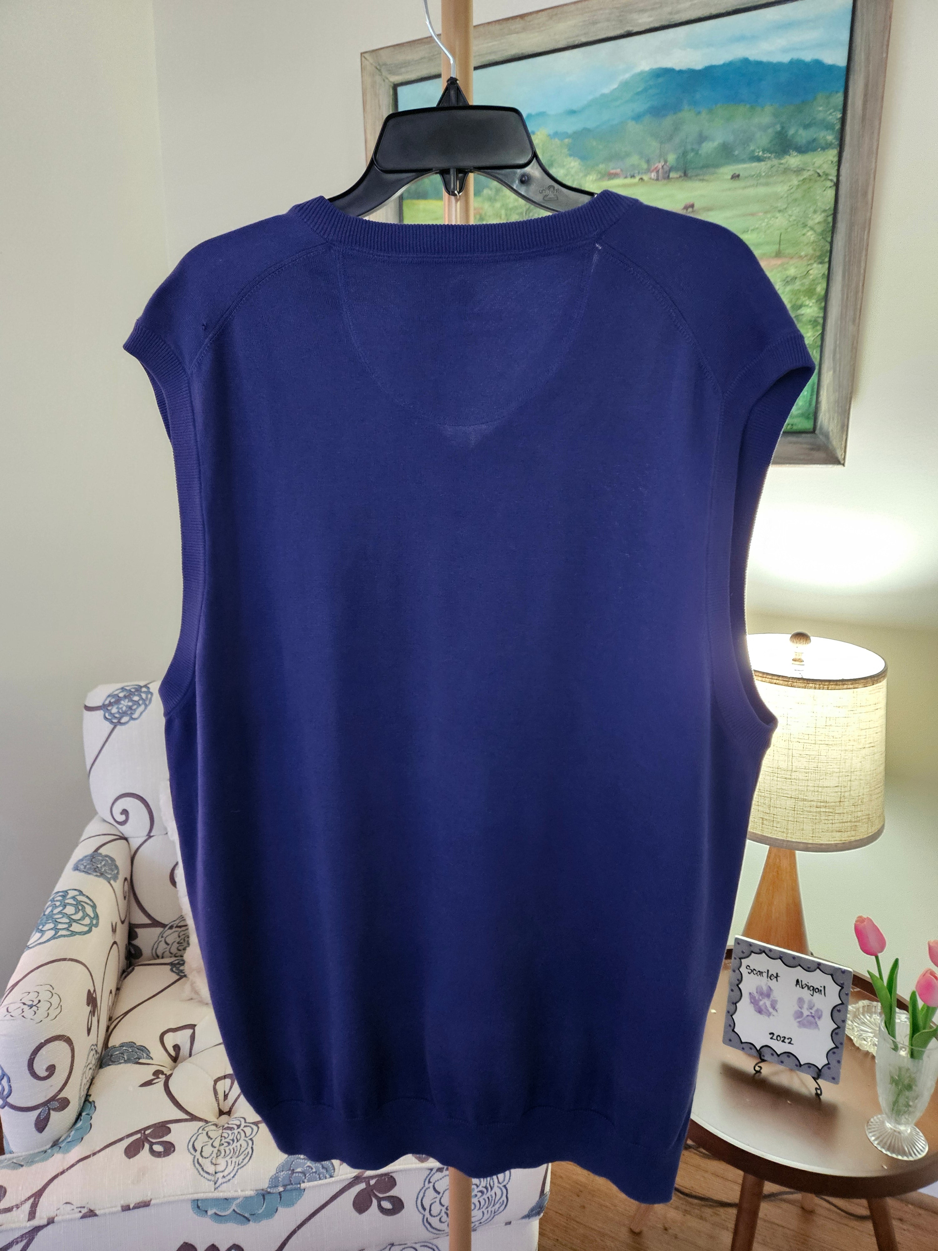 Donald Ross Men's Blue Sweater Vest Sz XL