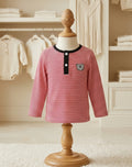 UGA Red & White Striped Embroidered Long Sleeve Shirt | Wear Love Wash | Sz 3