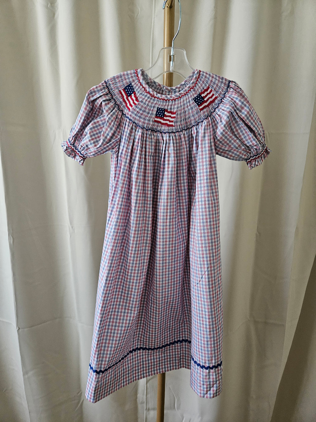 Mom & Me Patriotic Smocked Bishop Dress 🇺🇸 Size 3T