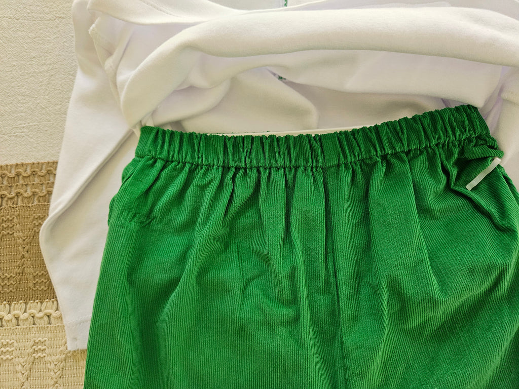 Petit Ami Christmas Train 2-Piece Outfit