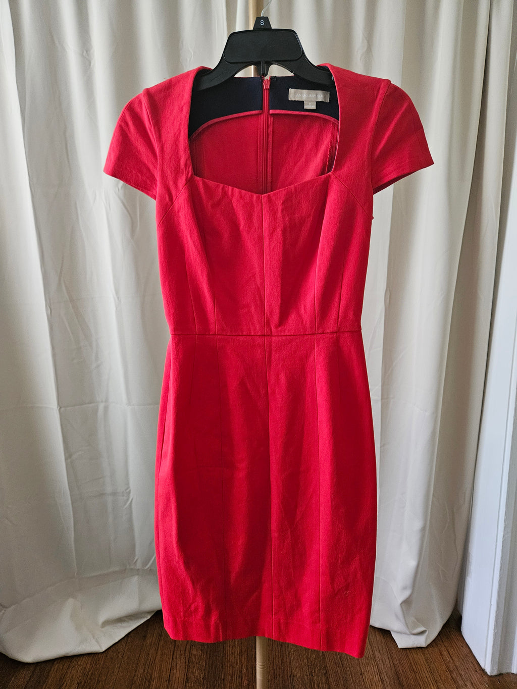 Banana Republic Red Tailored Fitted Dress Size 0