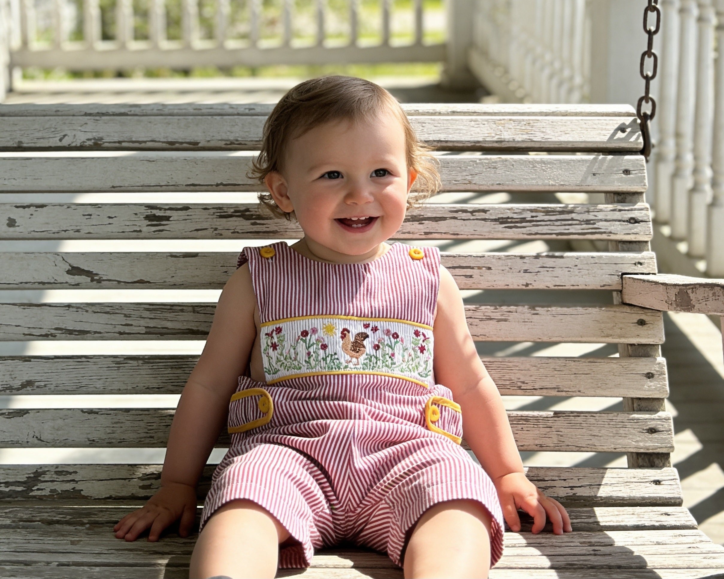 Rylee Faith Designs Autumn Rooster Smocked Jon-Jon