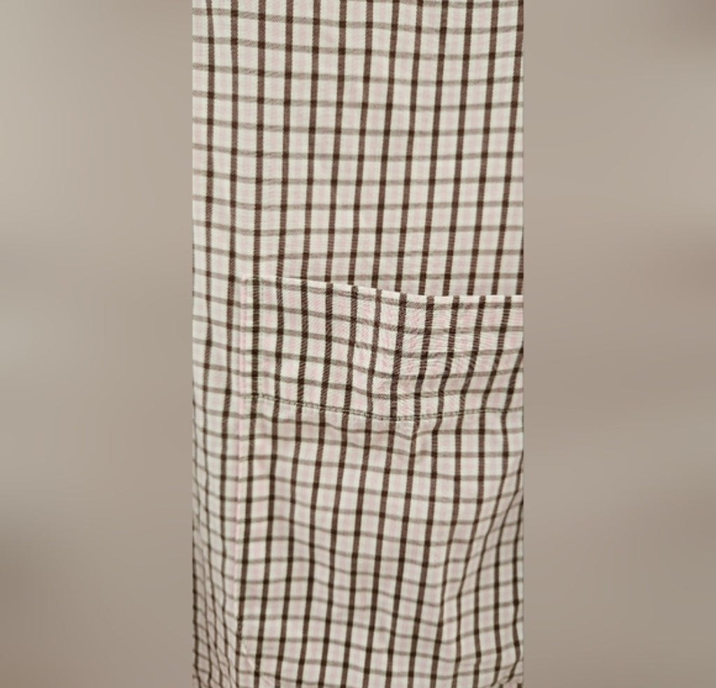 Peter Millar Pink & Brown Plaid Longsleeve Button Down Size Large