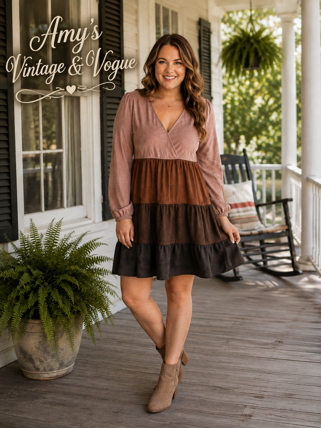 Color Blocked Faux Suede Mini Dress | Flying Tomato | L, XL, 2X